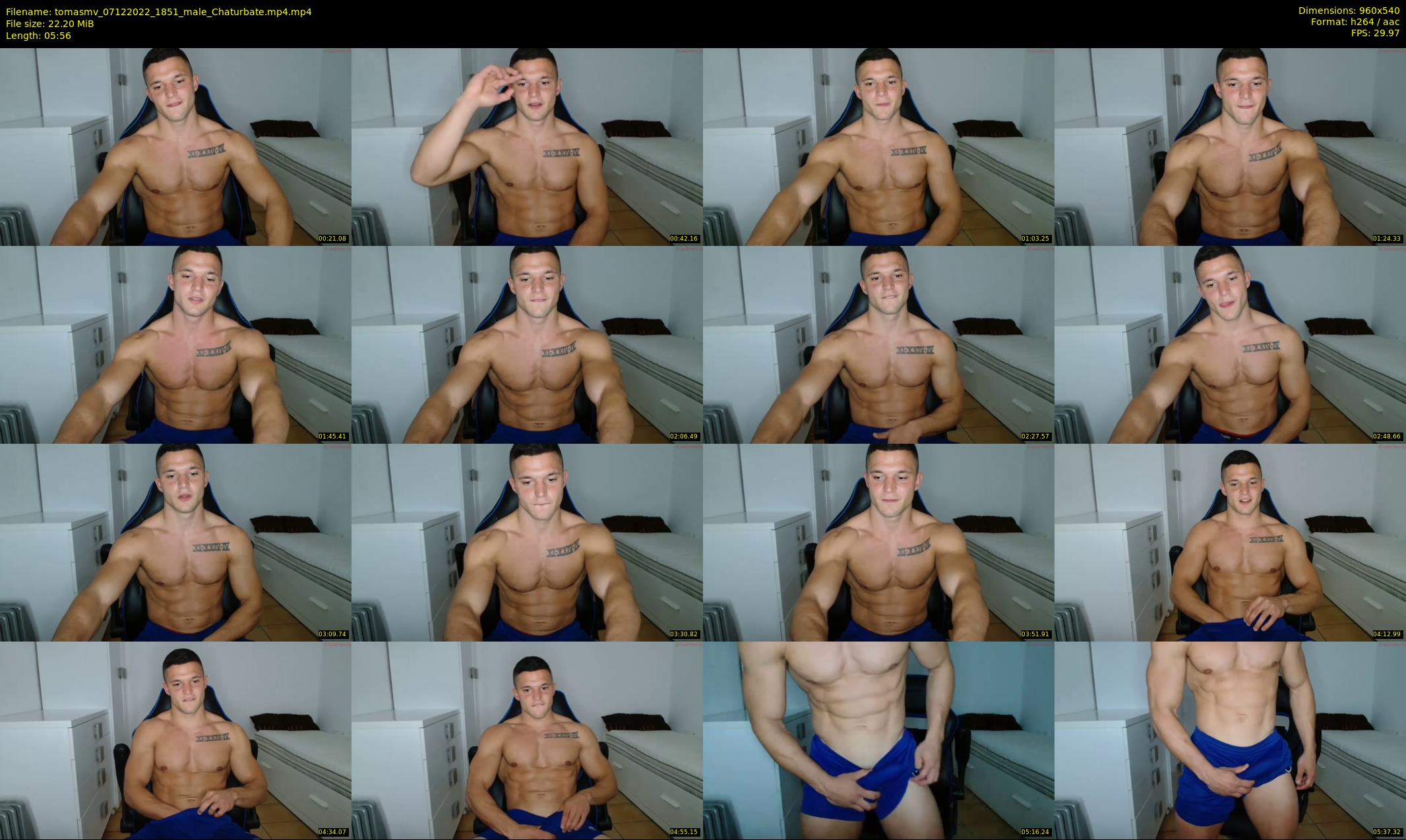 tomasmv — 6 minute Chaturbate male cam show recording, 480p, Dec 7, 2022