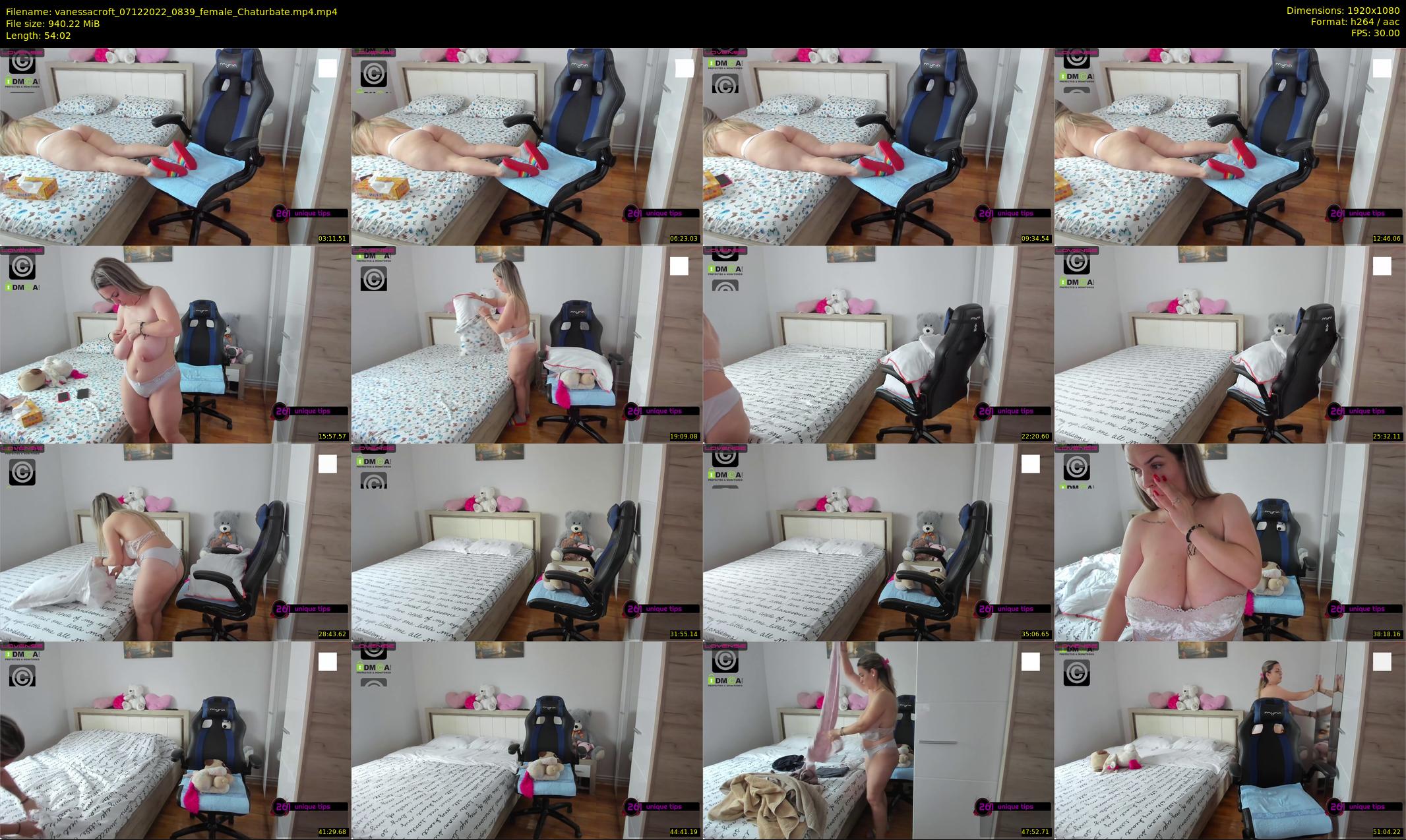 vanessacroft — 55 minute Chaturbate female cam show recording, 1080p, Dec 7, 2022