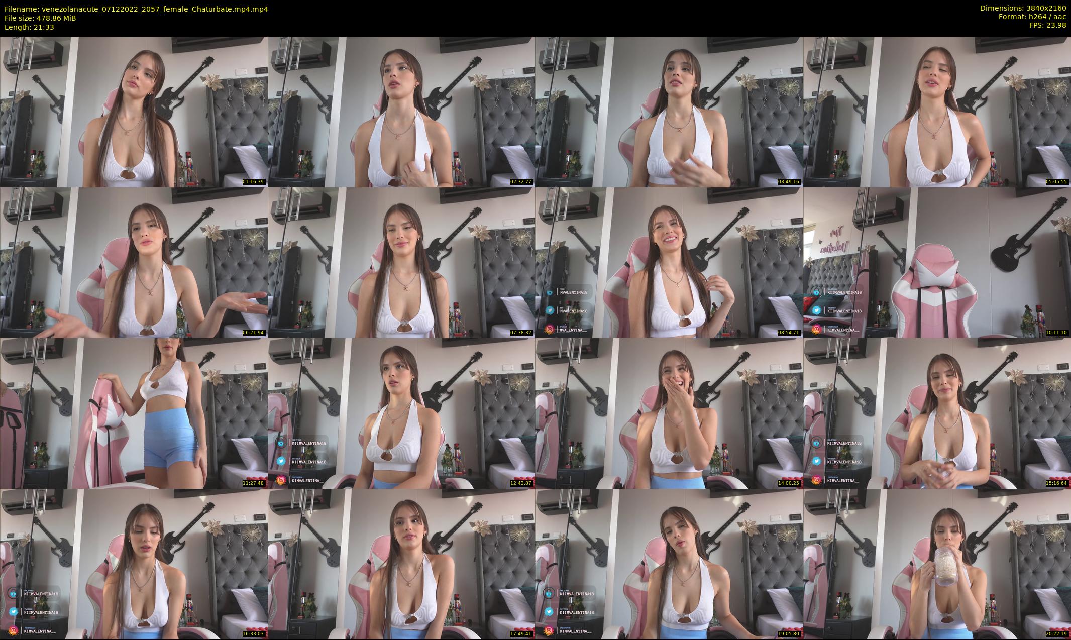 venezolanacute — 22 minute Chaturbate female cam show recording, 4K, Dec 7, 2022