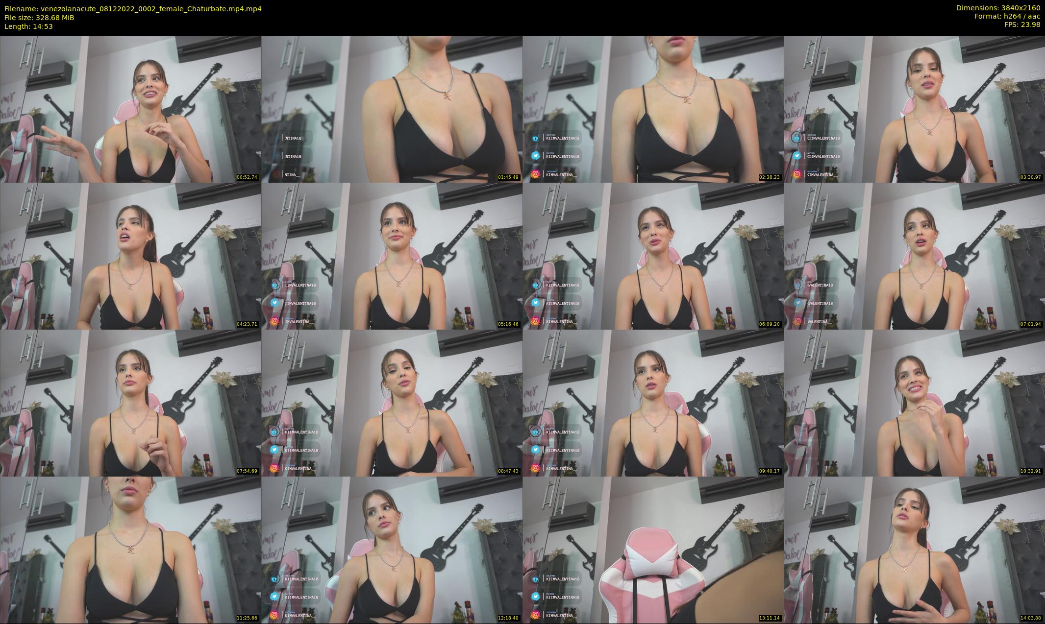 venezolanacute — 15 minute Chaturbate female cam show recording, 4K, Dec 8, 2022