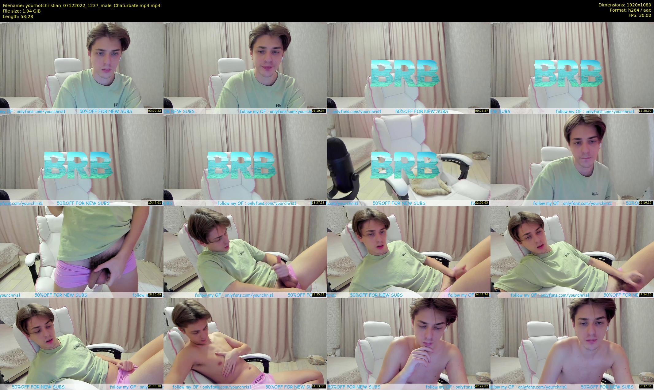yourhotchristian — 54 minute Chaturbate male cam show recording, 1080p, Dec 7, 2022