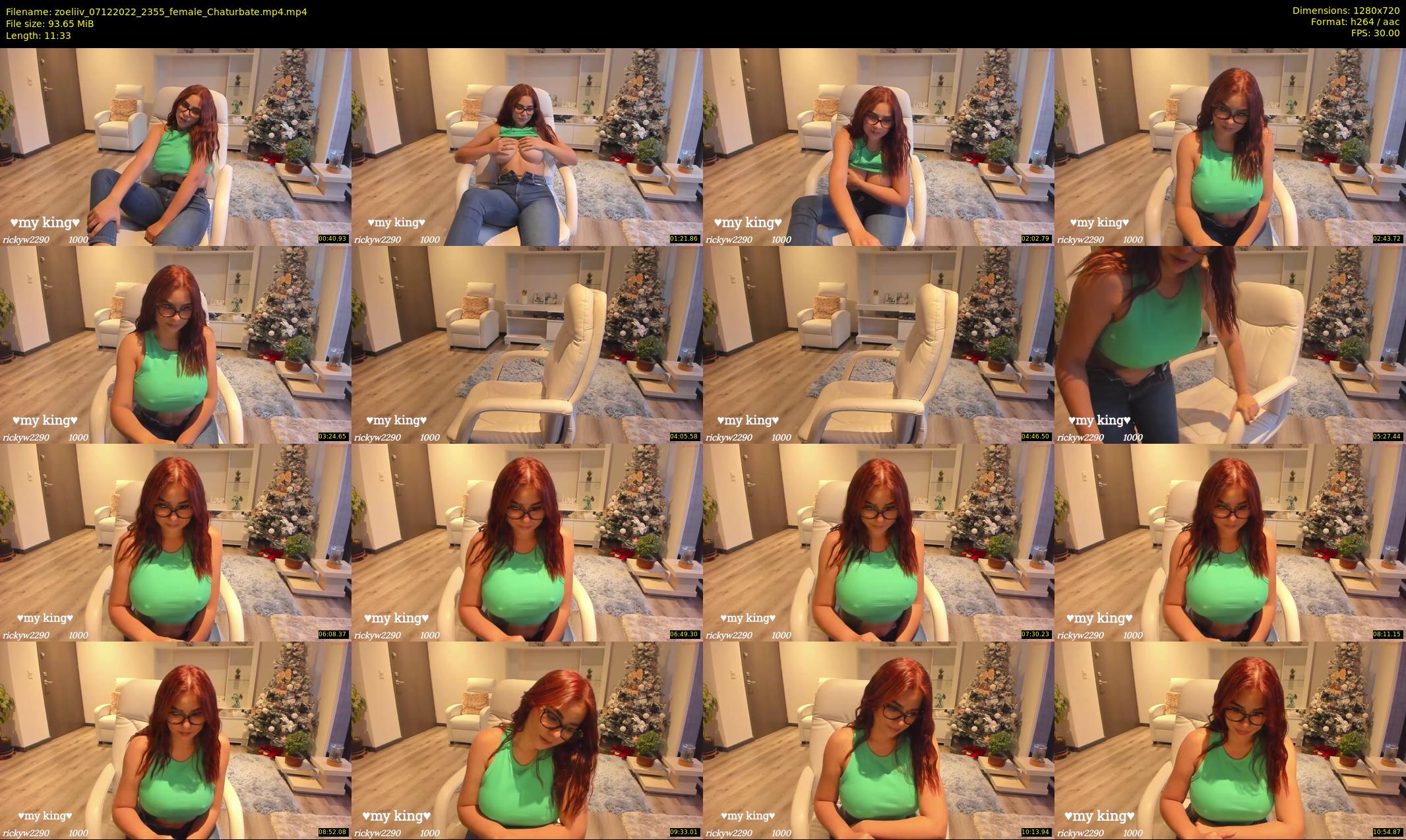 zoeliiv — 12 minute Chaturbate female cam show recording, 720p, Dec 7, 2022