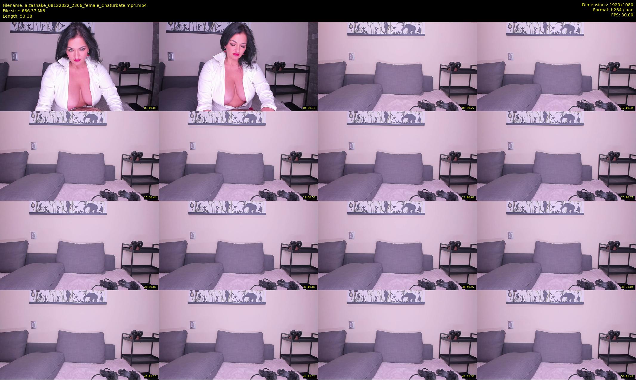 aizashake — 54 minute Chaturbate female cam show recording, 1080p, Dec 8, 2022