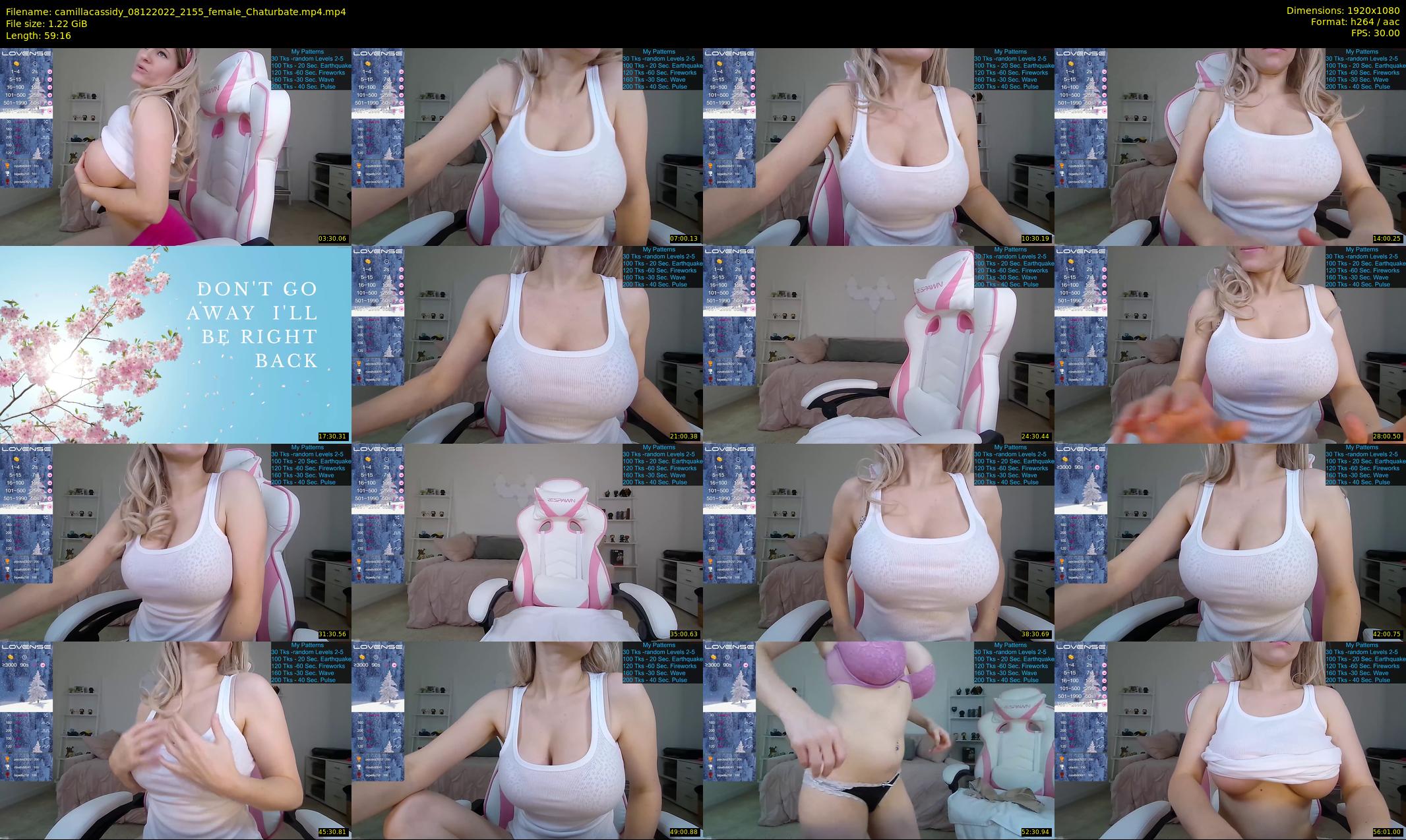 camillacassidy — 60 minute Chaturbate female cam show recording, 1080p, Dec 8, 2022