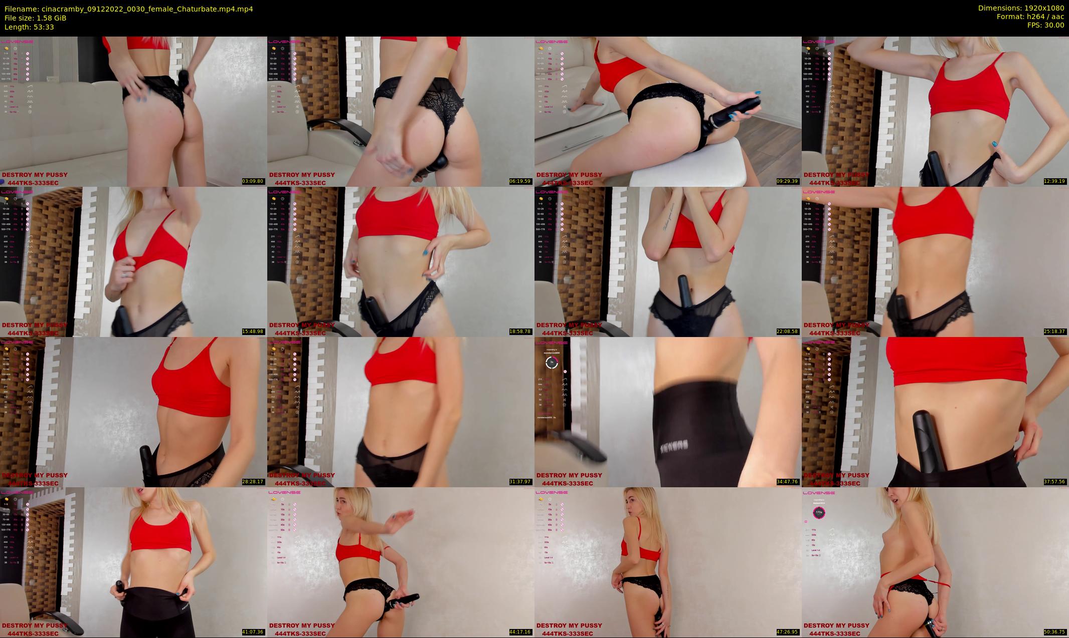 cinacramby — 54 minute Chaturbate female cam show recording, 1080p, Dec 9, 2022