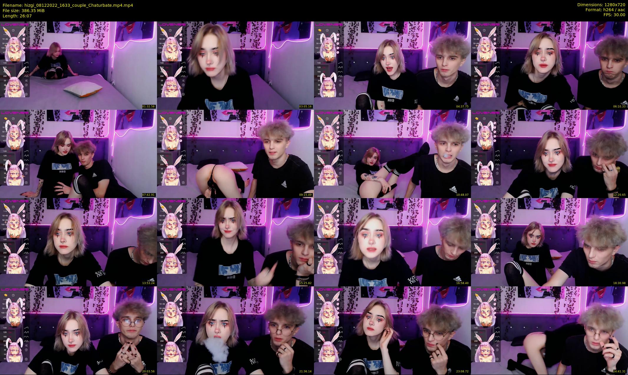 hizgi — 27 minute Chaturbate couple cam show recording, 720p, Dec 8, 2022