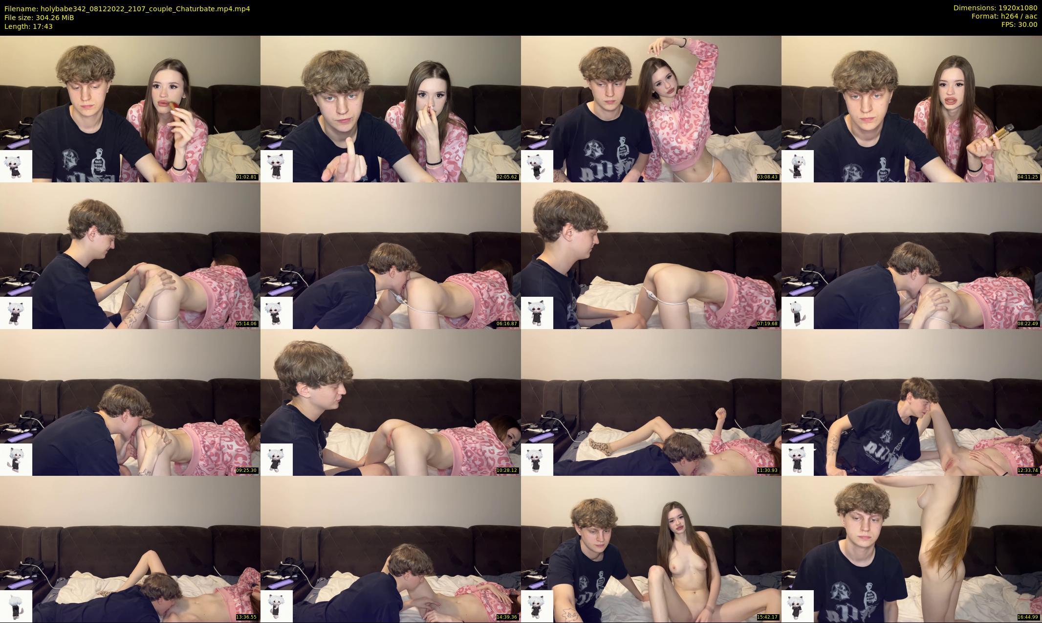 holybabe342 — 18 minute Chaturbate couple cam show recording, 1080p, Dec 8, 2022