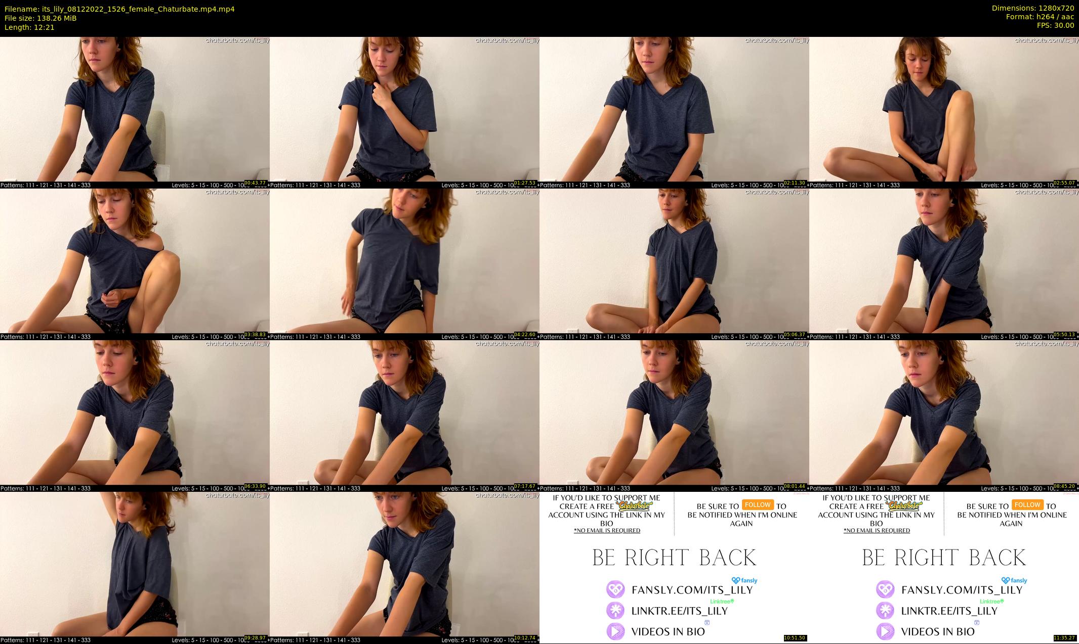 its_lily — 13 minute Chaturbate female cam show recording, 720p, Dec 8, 2022