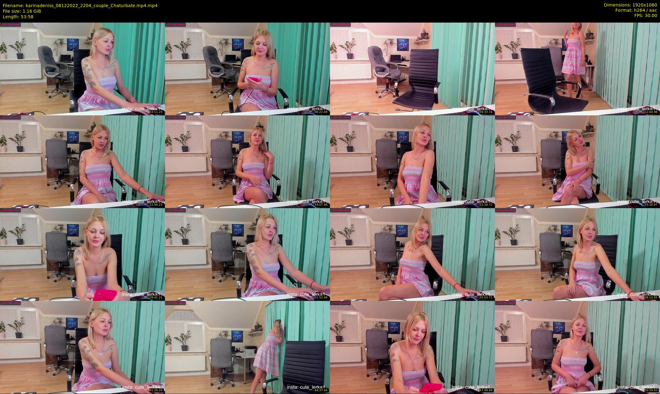 karinadeniss — 54 minute Chaturbate couple cam show recording, 1080p, Dec 8, 2022