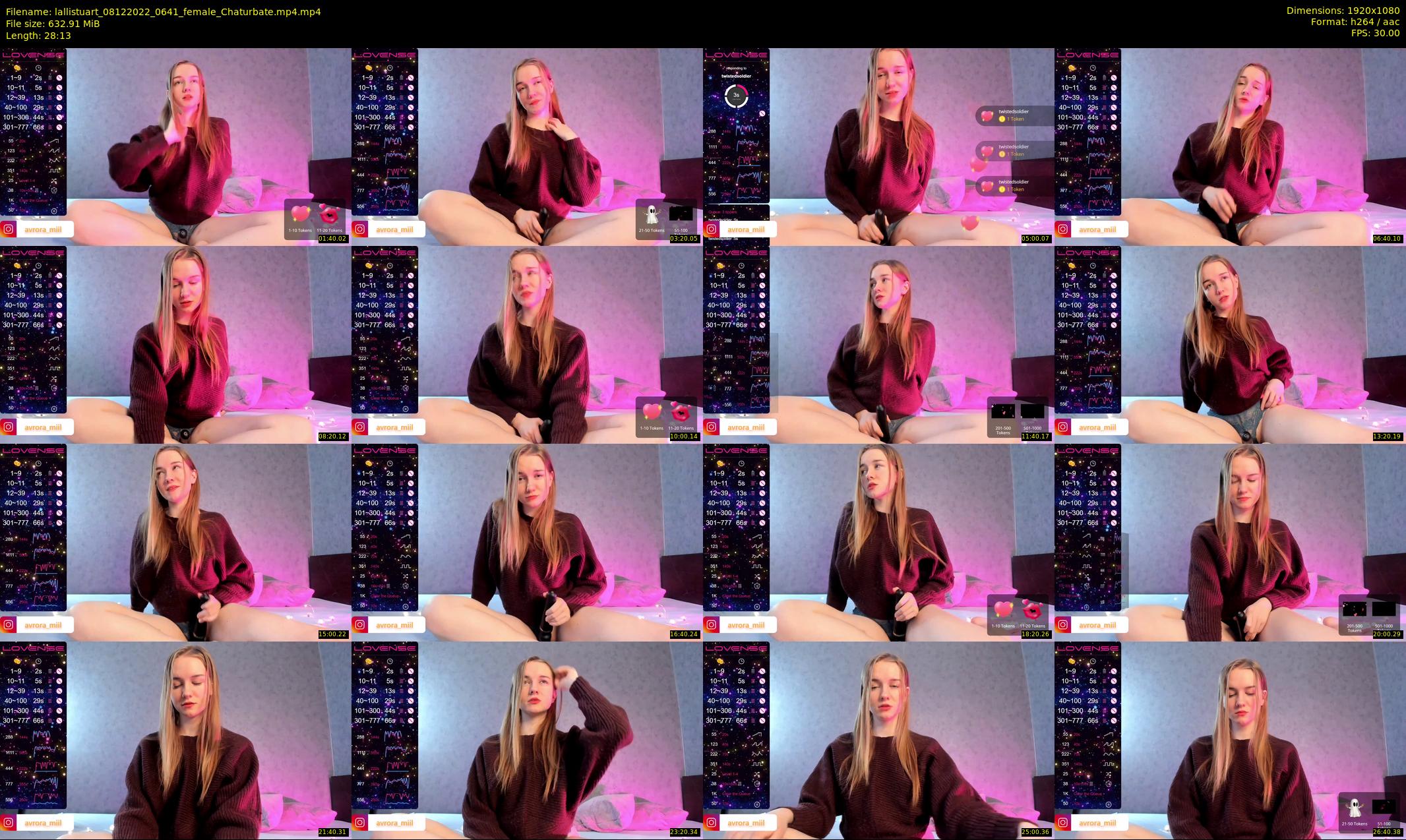 lallistuart — 29 minute Chaturbate female cam show recording, 1080p, Dec 8, 2022