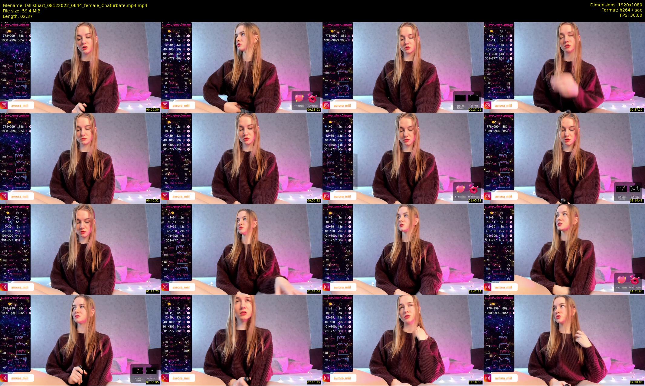 lallistuart — 3 minute Chaturbate female cam show recording, 1080p, Dec 8, 2022