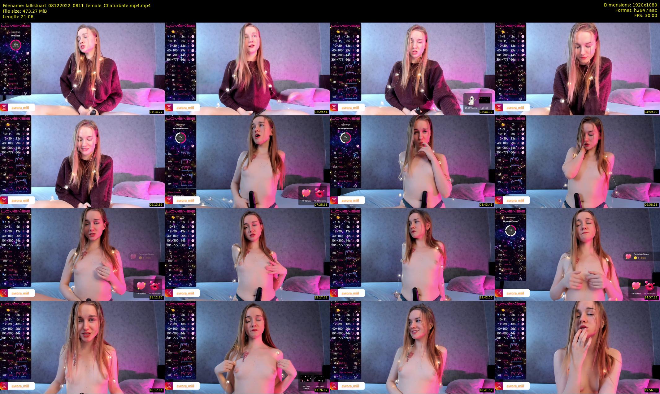 lallistuart — 22 minute Chaturbate female cam show recording, 1080p, Dec 8, 2022