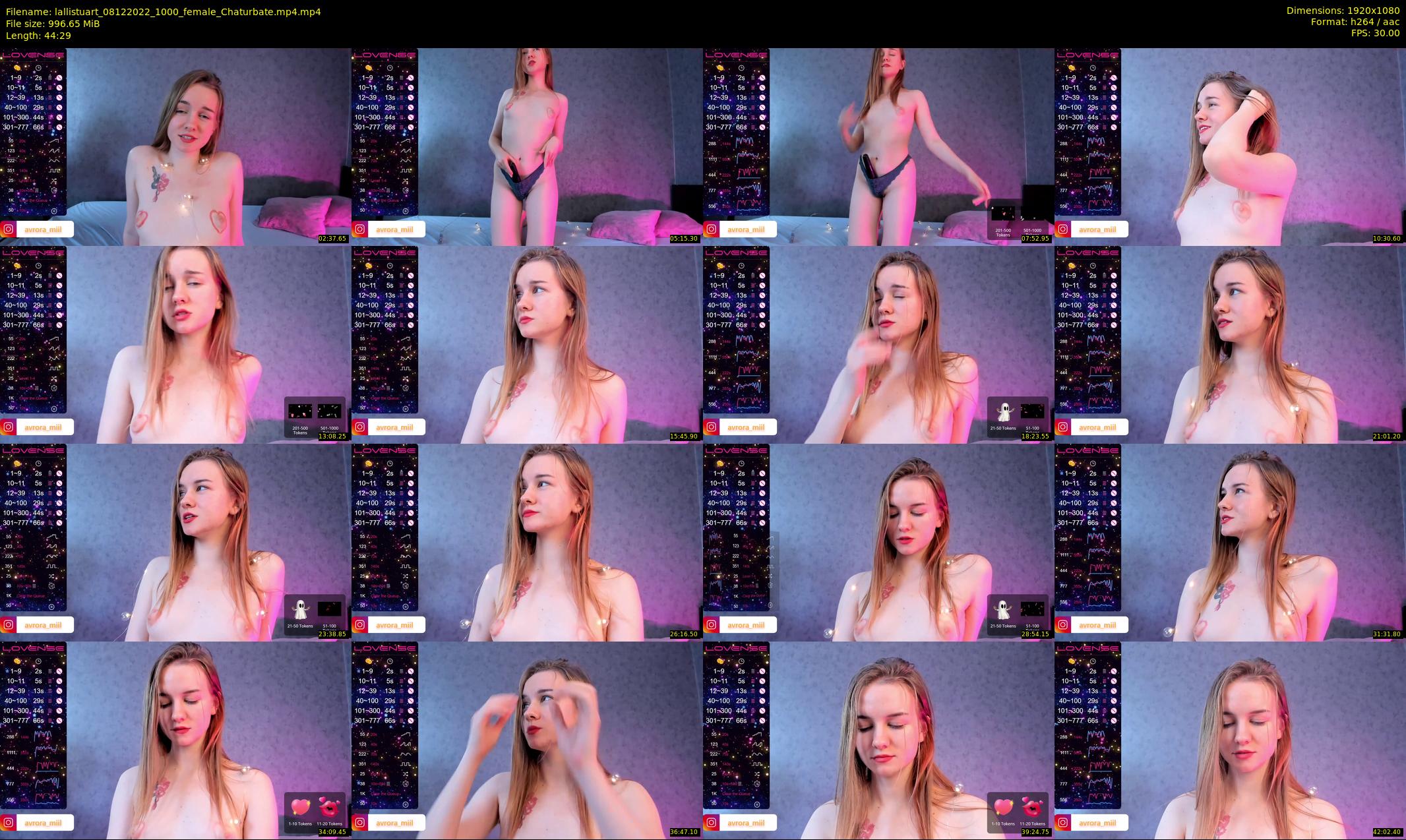 lallistuart — 45 minute Chaturbate female cam show recording, 1080p, Dec 8, 2022