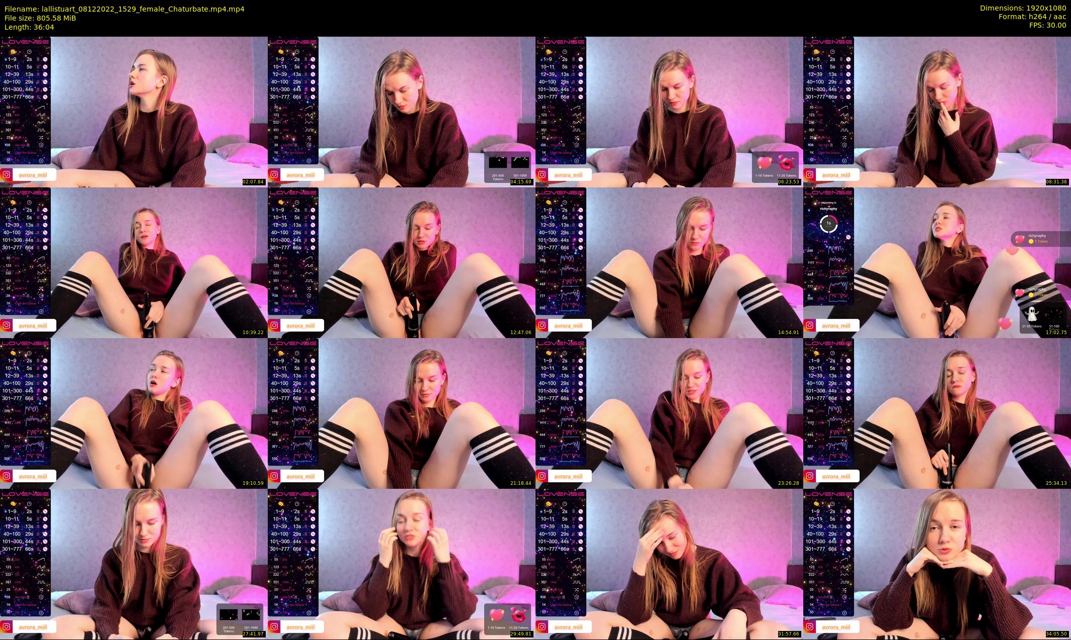 lallistuart — 37 minute Chaturbate female cam show recording, 1080p, Dec 8, 2022
