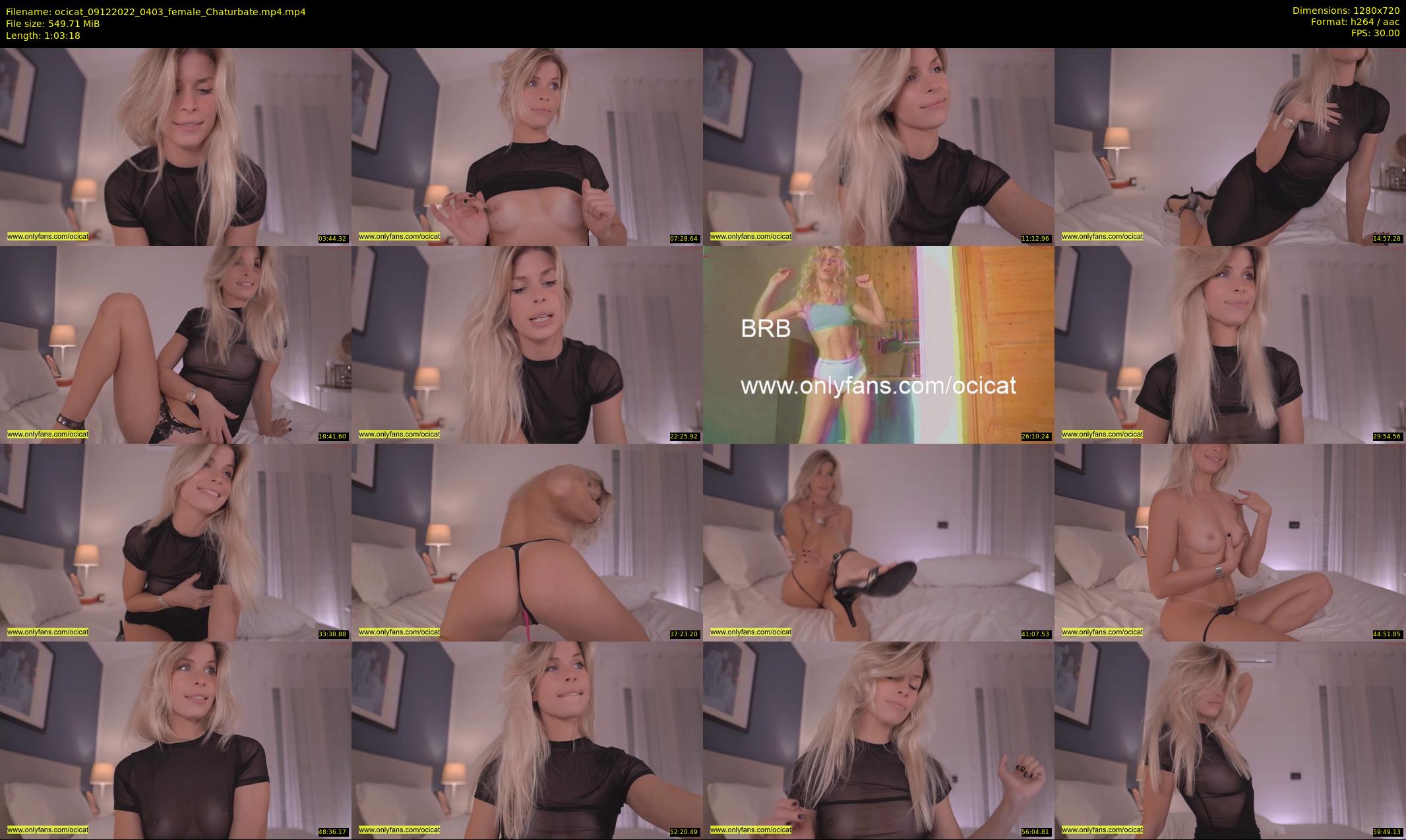 ocicat — 64 minute Chaturbate female cam show recording, 720p, Dec 9, 2022