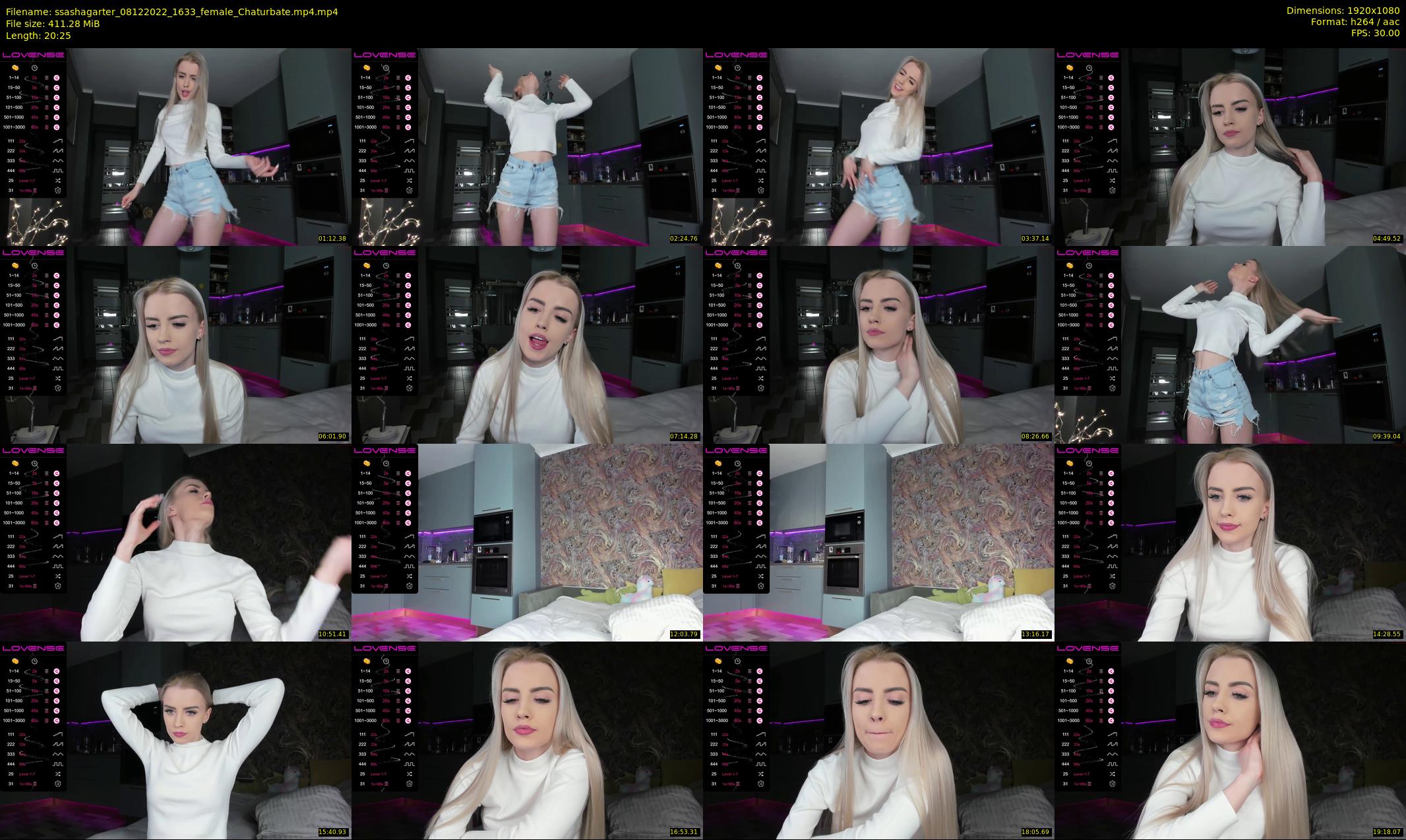 ssashagarter — 21 minute Chaturbate female cam show recording, 1080p, Dec 8, 2022