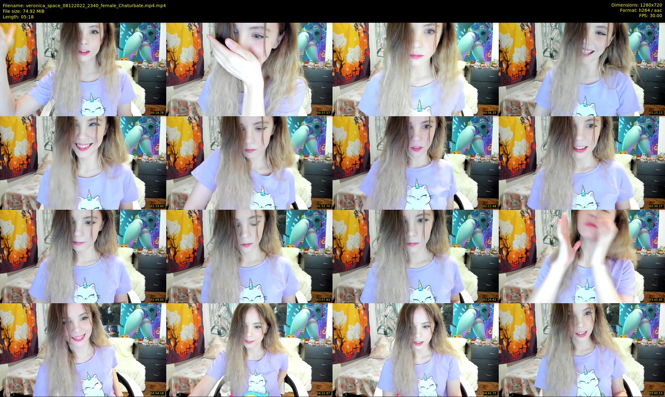 veronica_space — 6 minute Chaturbate female cam show recording, 720p, Dec 8, 2022