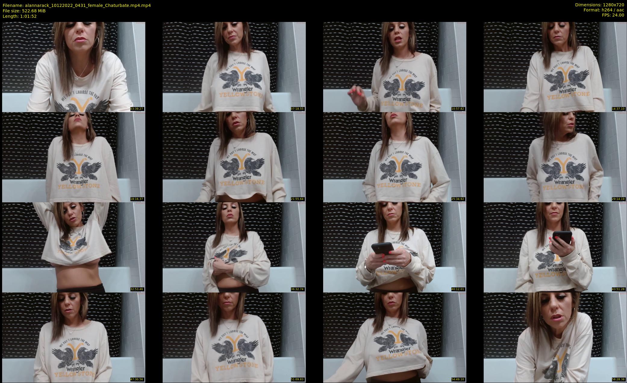 alannarack — 62 minute Chaturbate female cam show recording, 720p, Dec 10, 2022