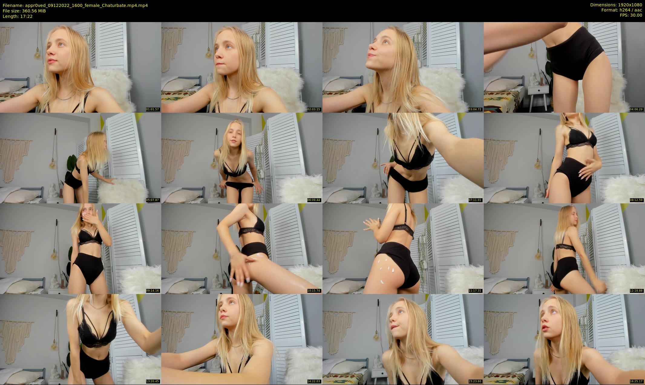 appr0ved — 18 minute Chaturbate female cam show recording, 1080p, Dec 9, 2022