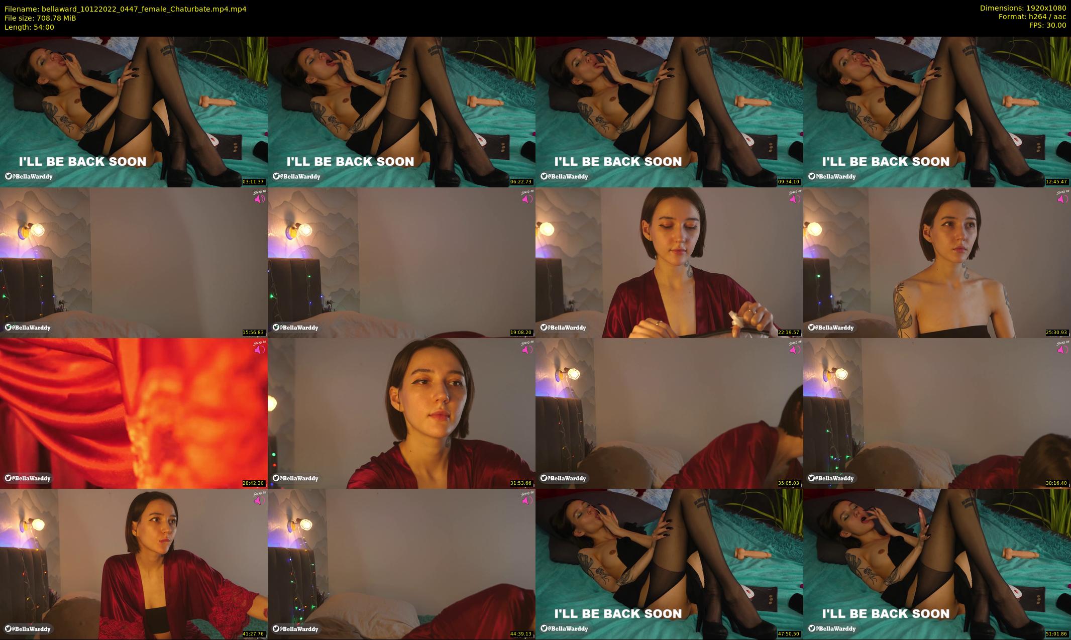 bellaward — 54 minute Chaturbate female cam show recording, 1080p, Dec 10, 2022