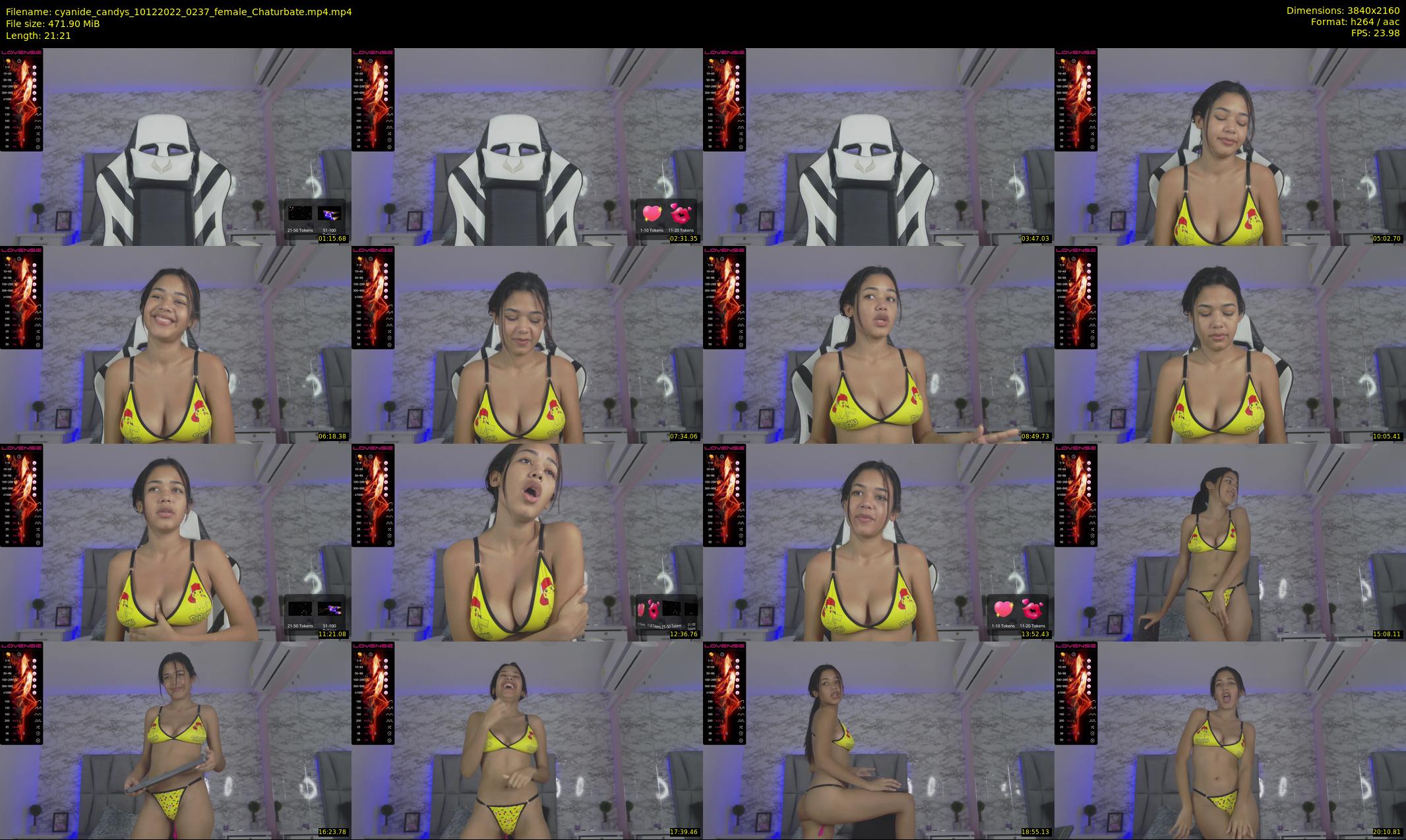 cyanide_candys — 22 minute Chaturbate female cam show recording, 4K, Dec 10, 2022