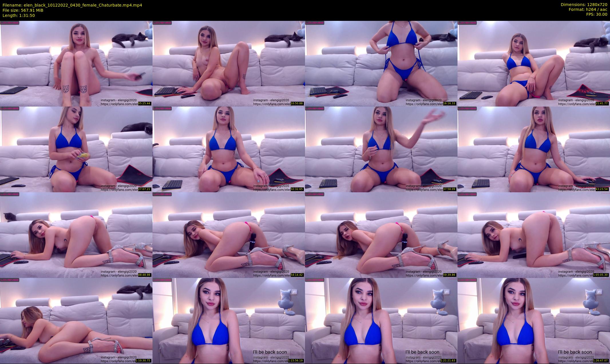 elen_black — 92 minute Chaturbate female cam show recording, 720p, Dec 10, 2022