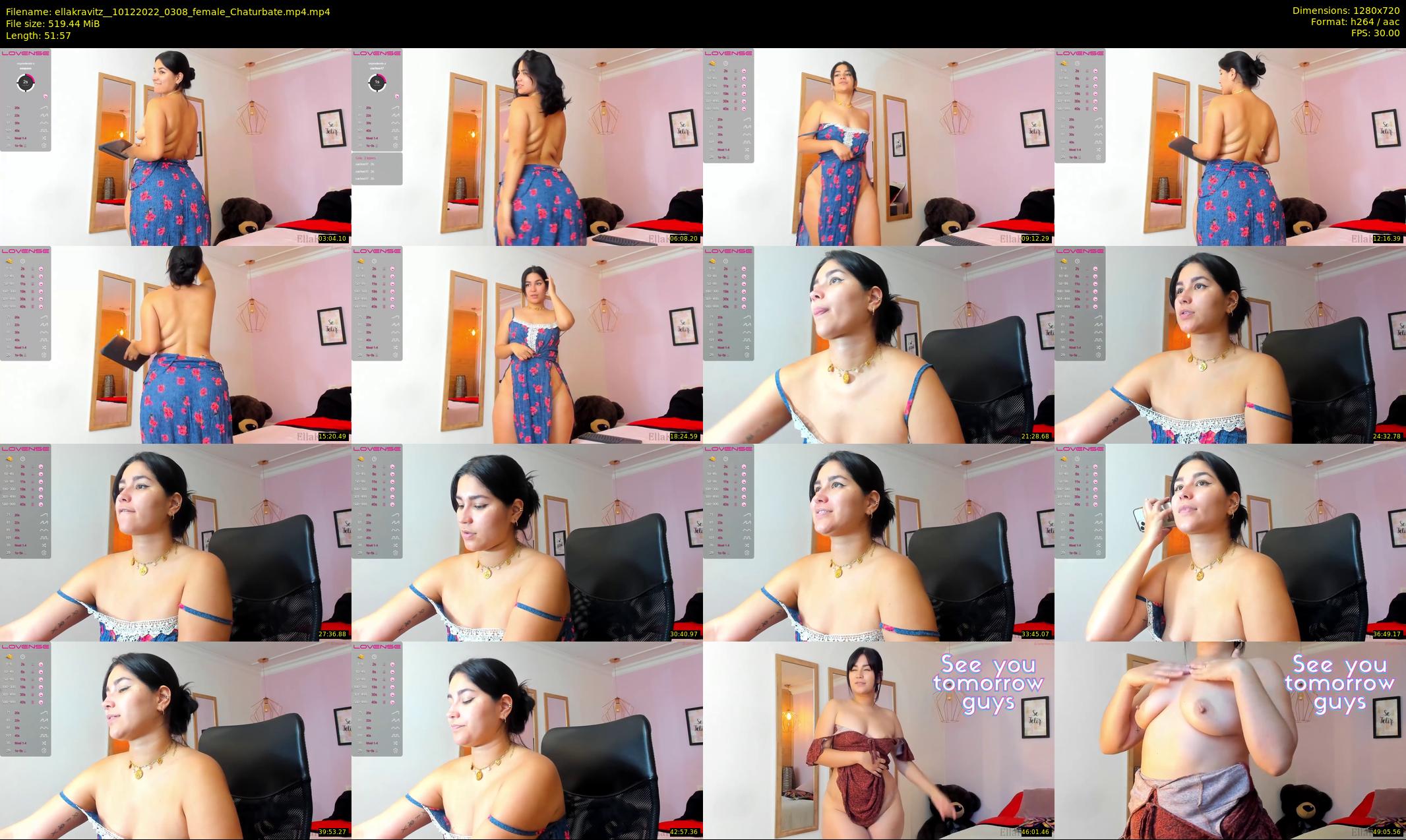 ellakravitz_ — 52 minute Chaturbate female cam show recording, 720p, Dec 10, 2022