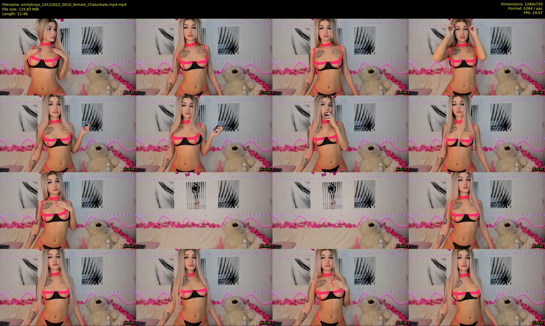 emilytrays — 12 minute Chaturbate female cam show recording, 720p, Dec 10, 2022