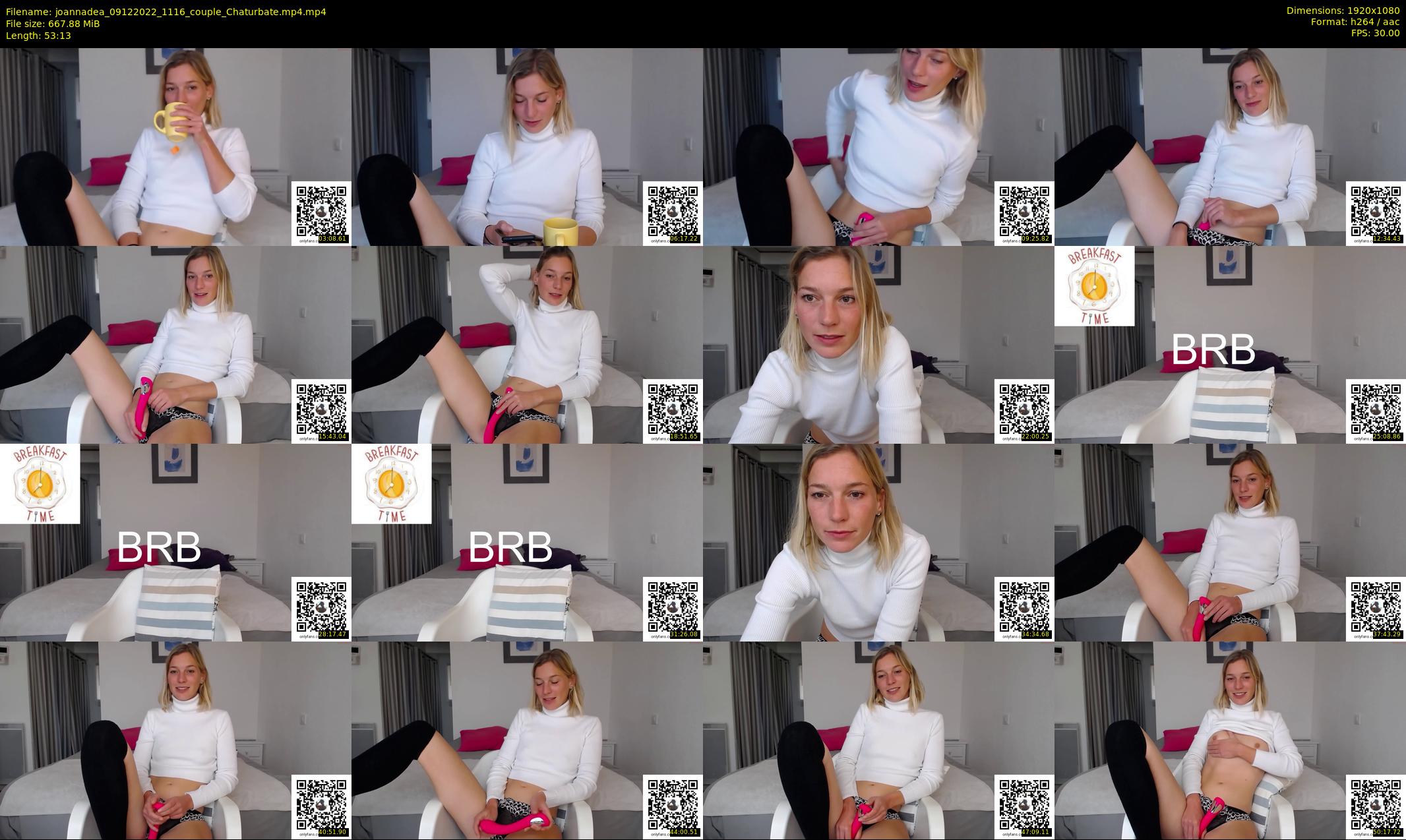 joannadea — 54 minute Chaturbate female cam show recording, 1080p, Dec 9, 2022