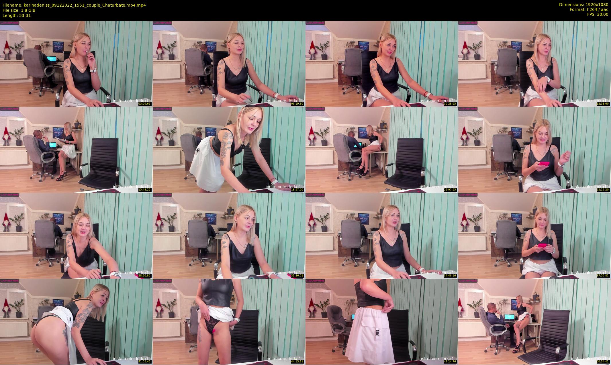 karinadeniss — 54 minute Chaturbate couple cam show recording, 1080p, Dec 9, 2022