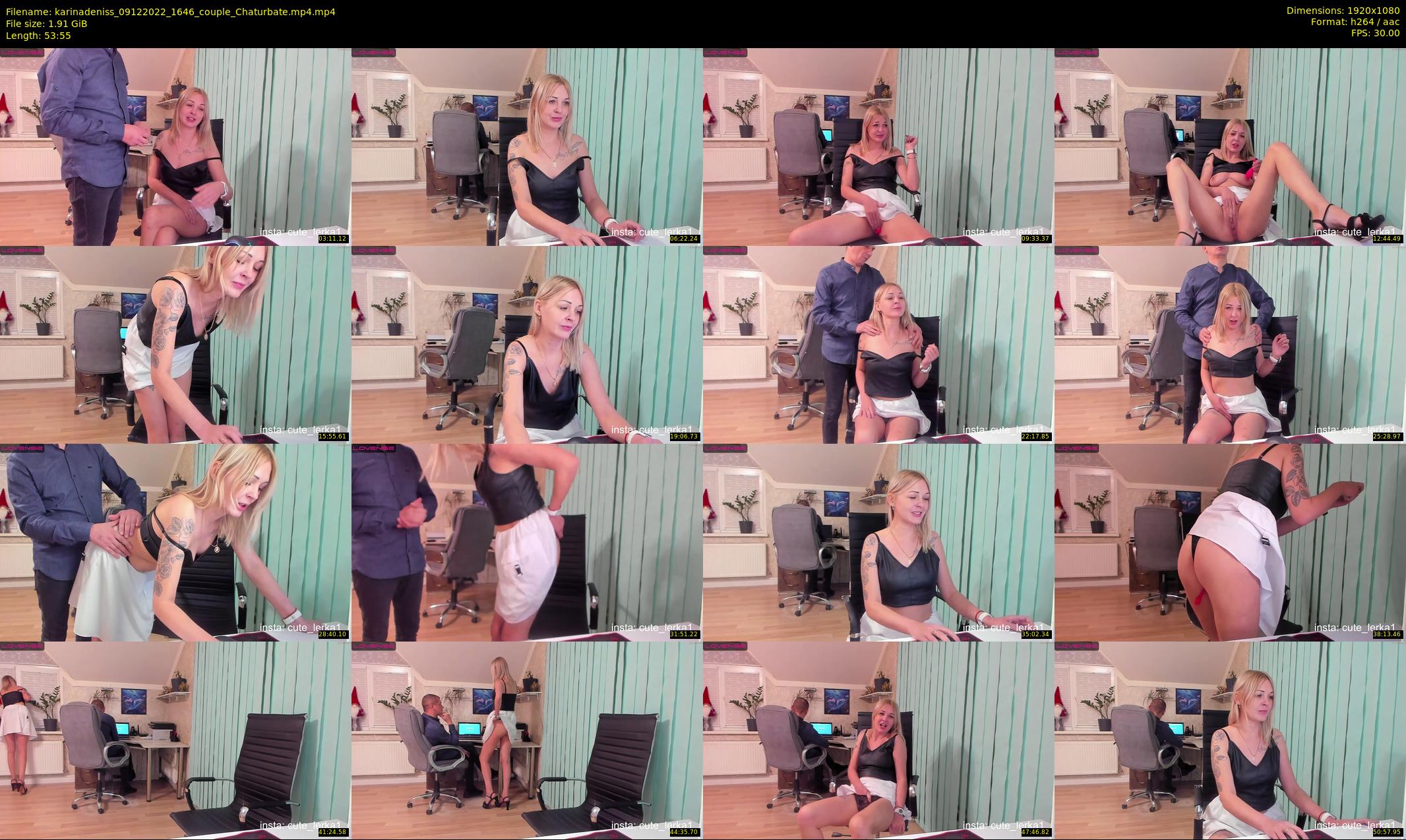 karinadeniss — 54 minute Chaturbate couple cam show recording, 1080p, Dec 9, 2022