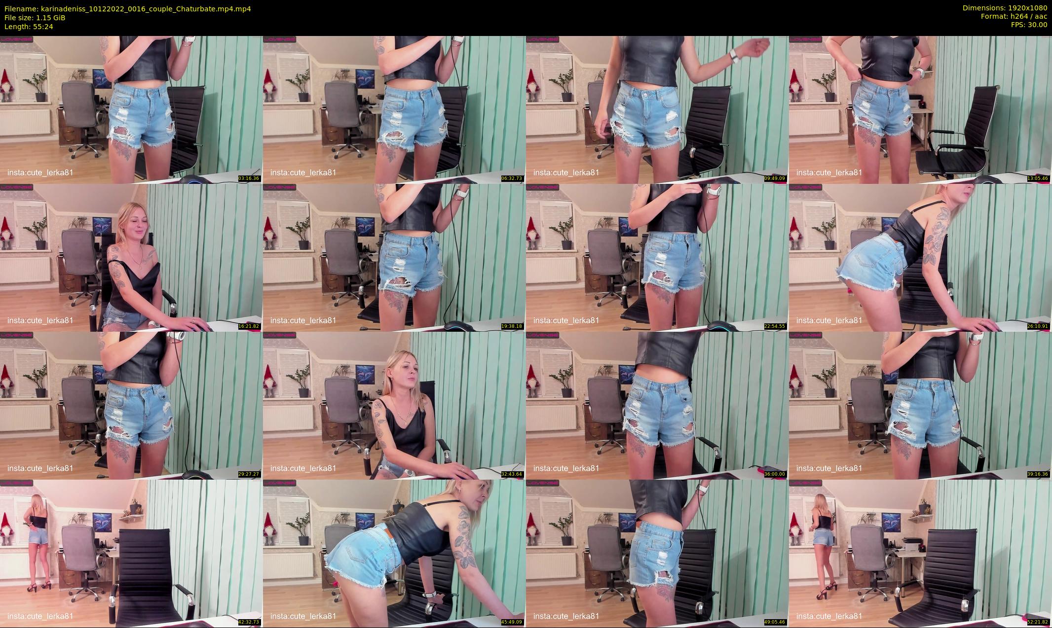 karinadeniss — 56 minute Chaturbate couple cam show recording, 1080p, Dec 10, 2022
