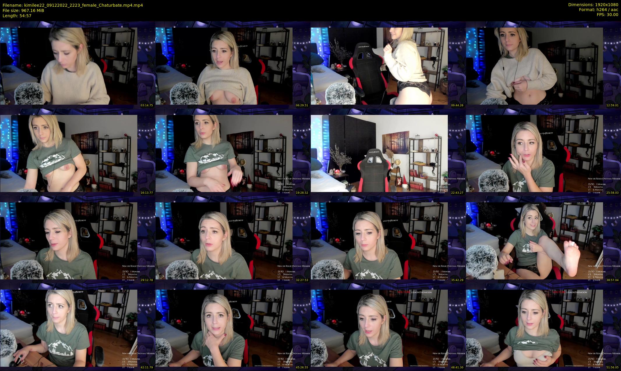 kimilee22 — 55 minute Chaturbate female cam show recording, 1080p, Dec 9, 2022