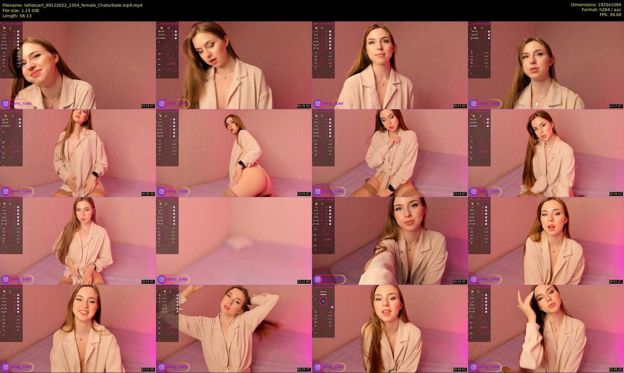 lallistuart — 57 minute Chaturbate female cam show recording, 1080p, Dec 9, 2022