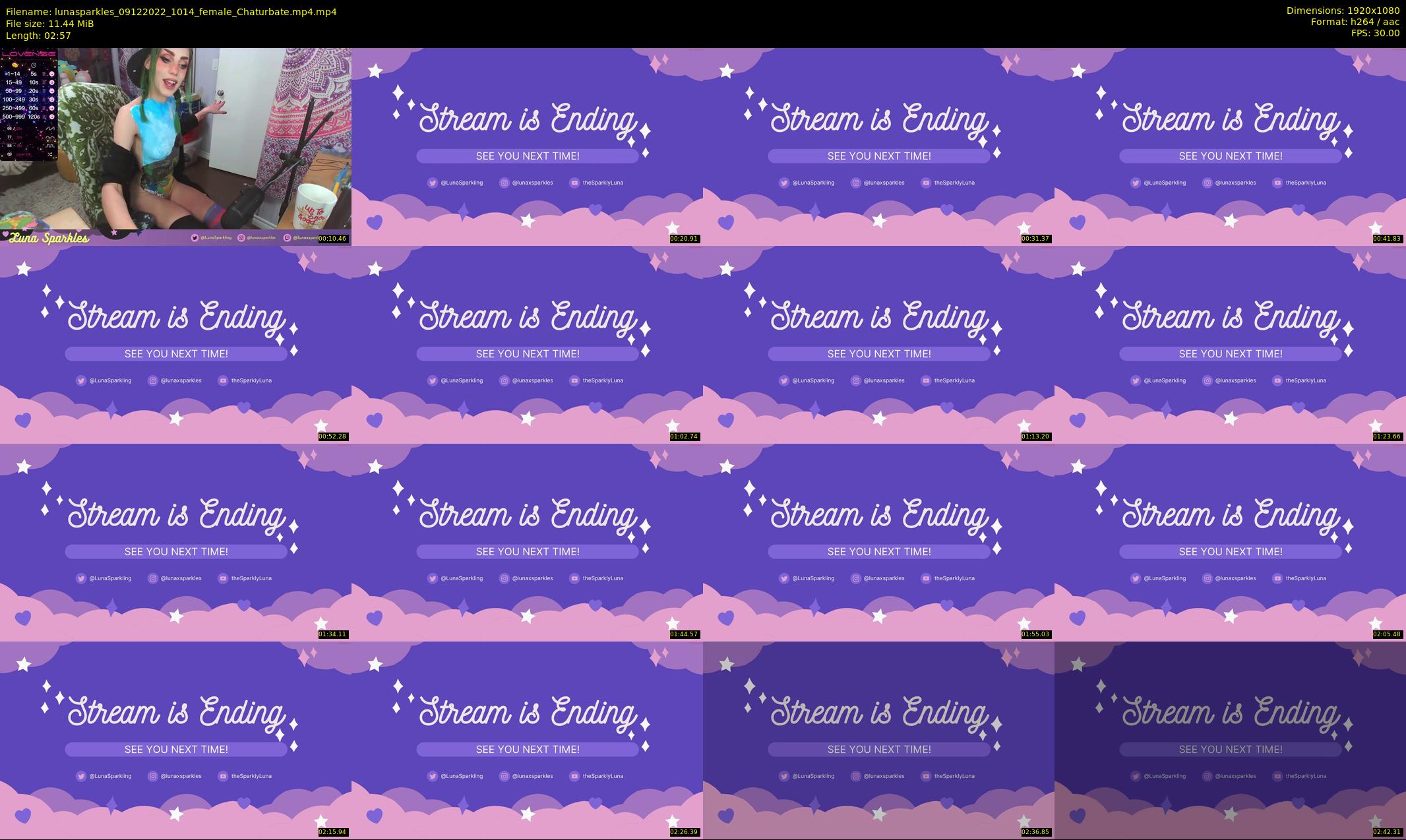 lunasparkles — 3 minute Chaturbate female cam show recording, 1080p, Dec 9, 2022