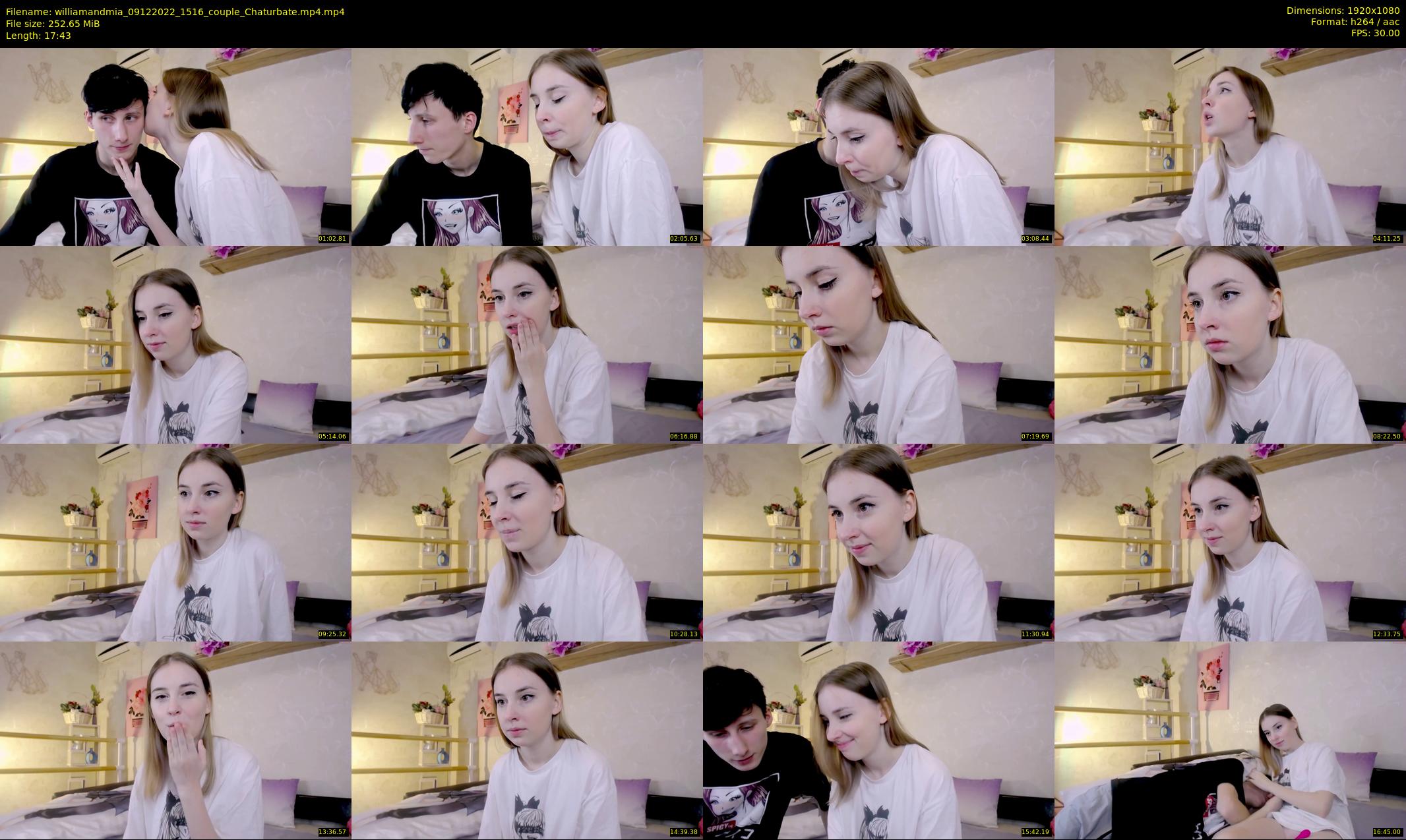 williamandmia — 18 minute Chaturbate couple cam show recording, 1080p, Dec 9, 2022