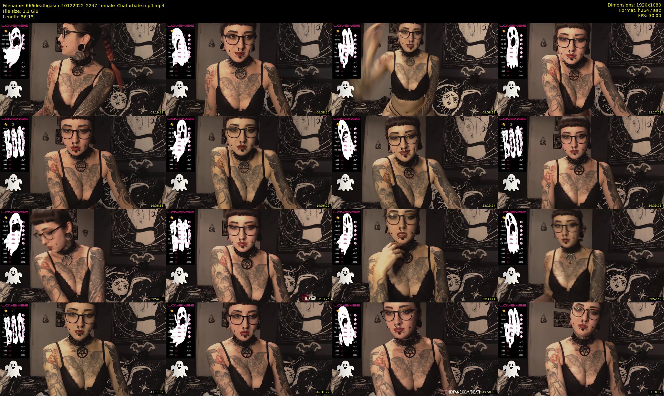 666deathgasm — 57 minute Chaturbate female cam show recording, 1080p, Dec 10, 2022