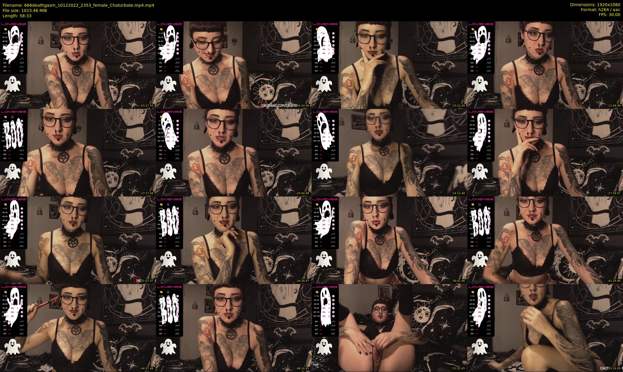 666deathgasm — 59 minute Chaturbate female cam show recording, 1080p, Dec 10, 2022
