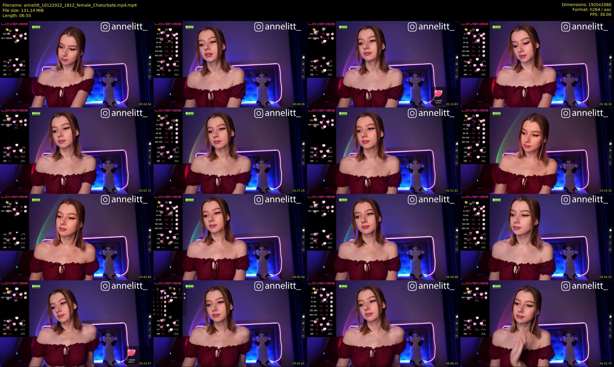annelitt — 7 minute Chaturbate female cam show recording, 1080p, Dec 10, 2022