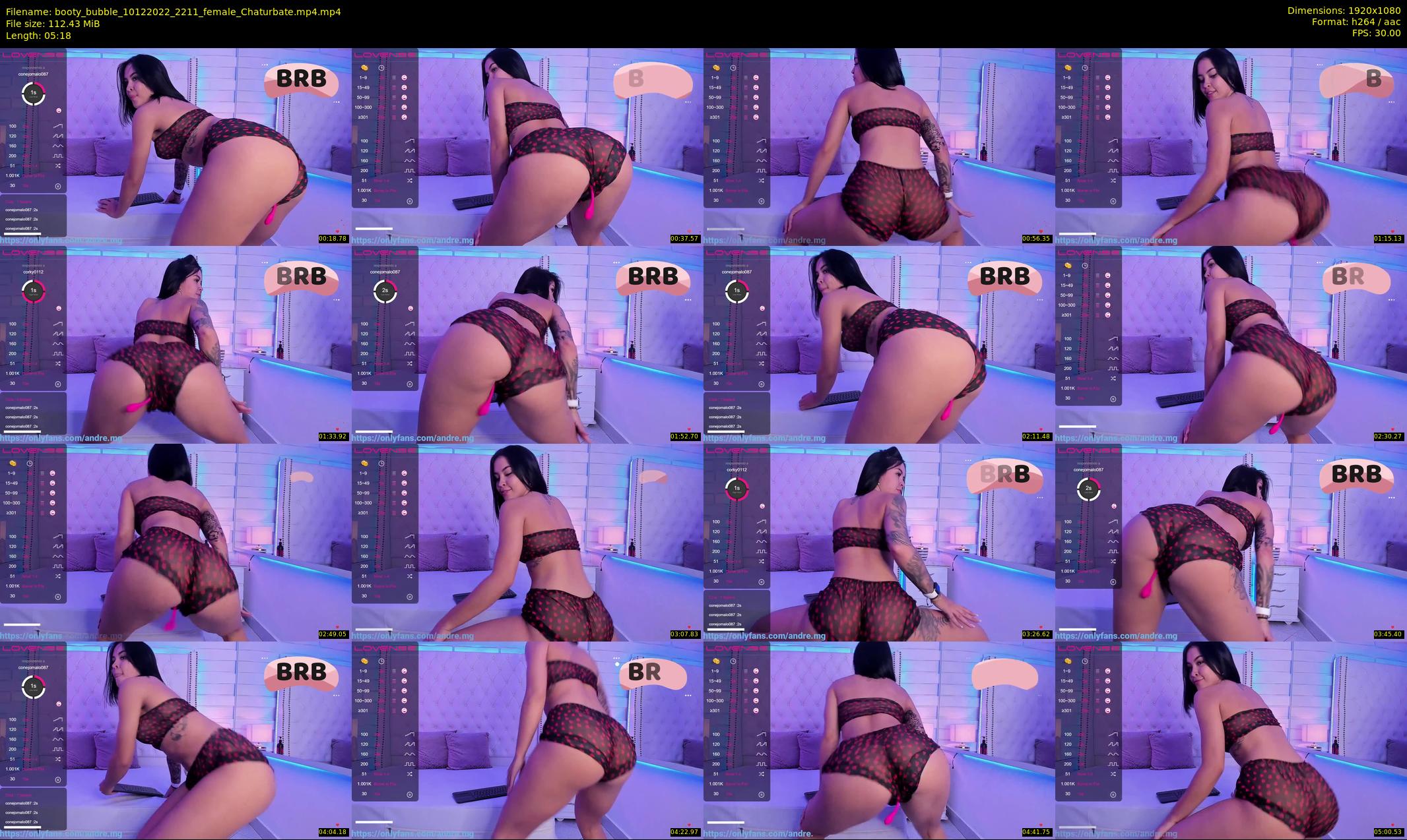 booty_bubble — 6 minute Chaturbate female cam show recording, 1080p, Dec 10, 2022