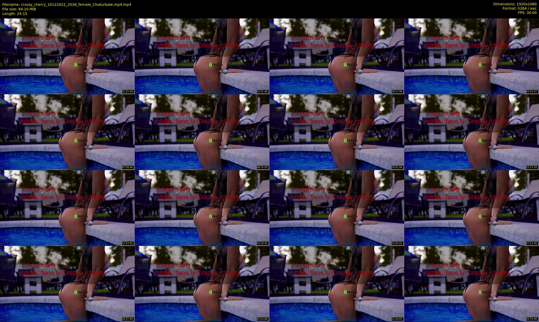 crazzy_cherry — 25 minute Chaturbate female cam show recording, 1080p, Dec 10, 2022