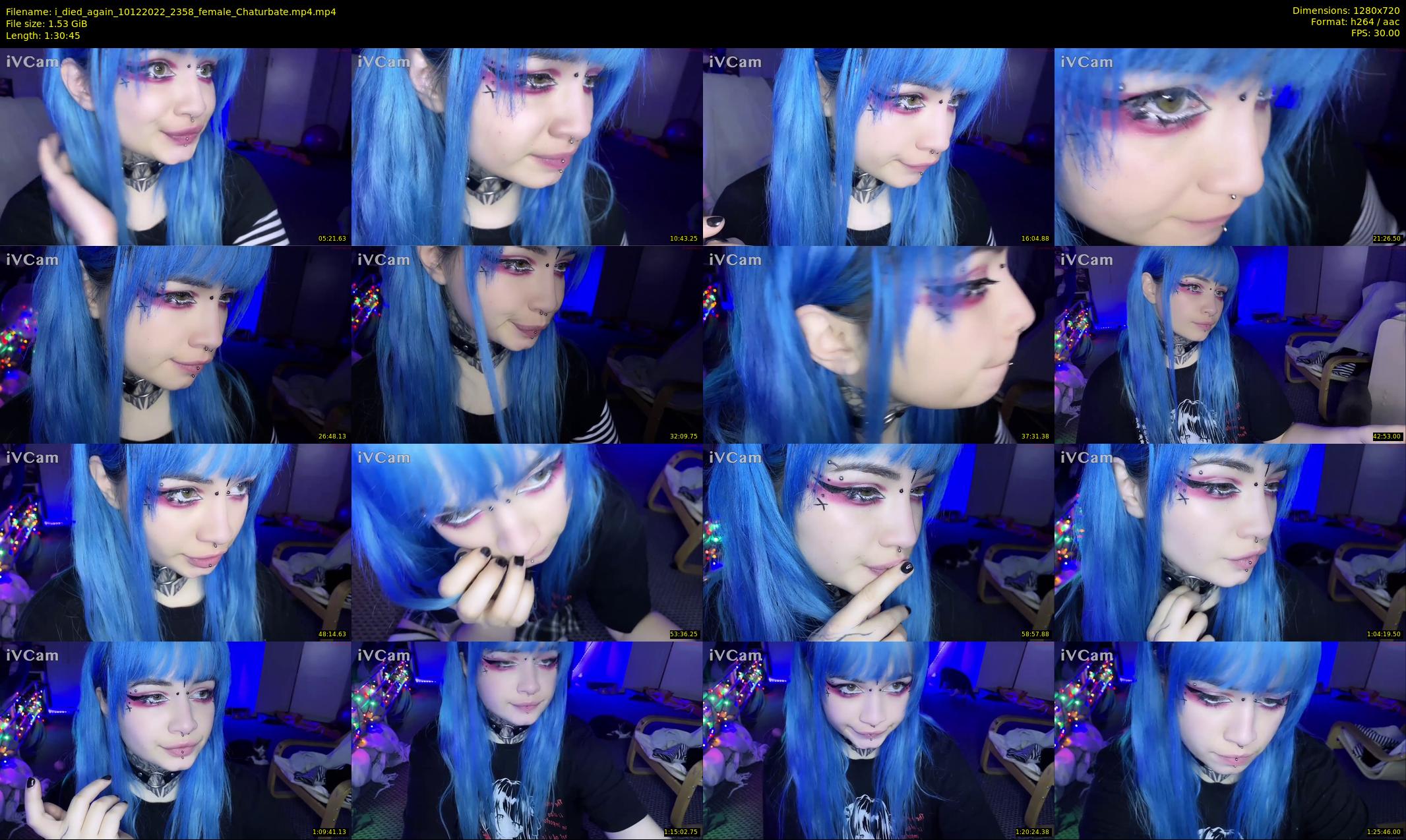 i_died_again — 91 minute Chaturbate female cam show recording, 720p, Dec 10, 2022