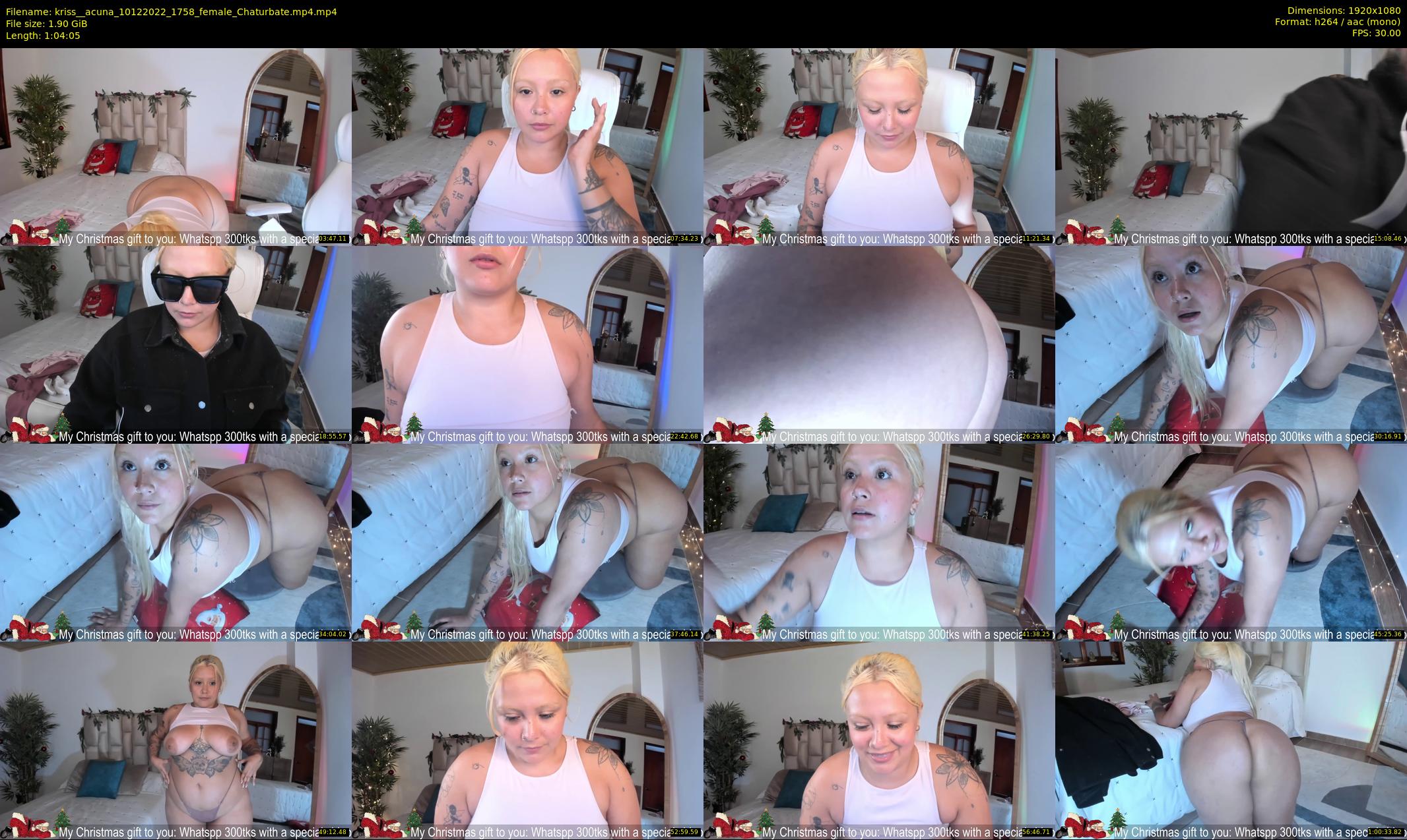 kriss__acuna — 65 minute Chaturbate female cam show recording, 1080p, Dec 10, 2022