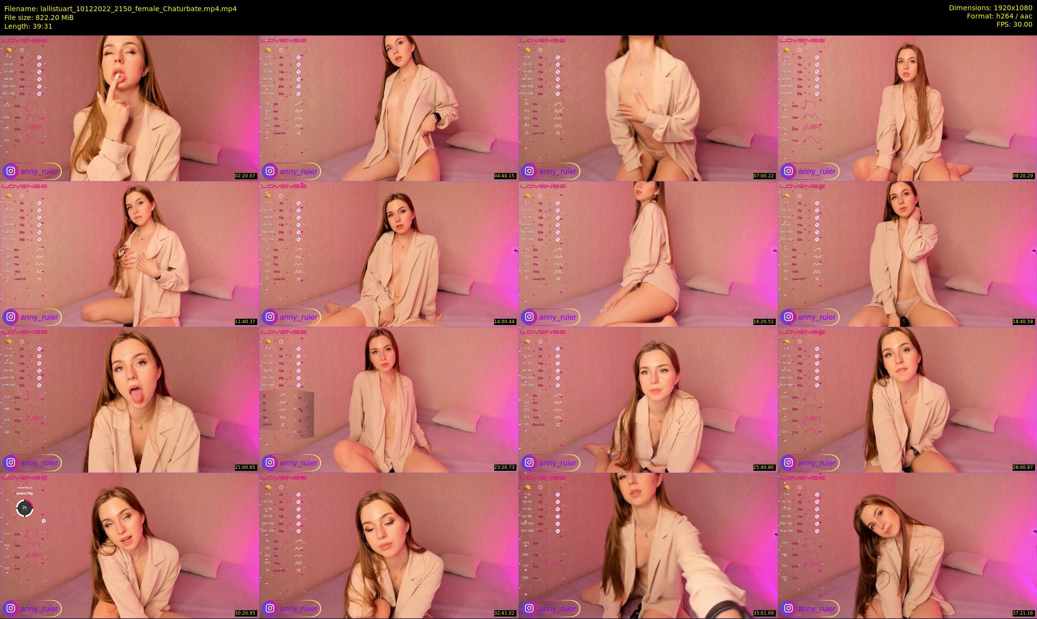 lallistuart — 40 minute Chaturbate female cam show recording, 1080p, Dec 10, 2022