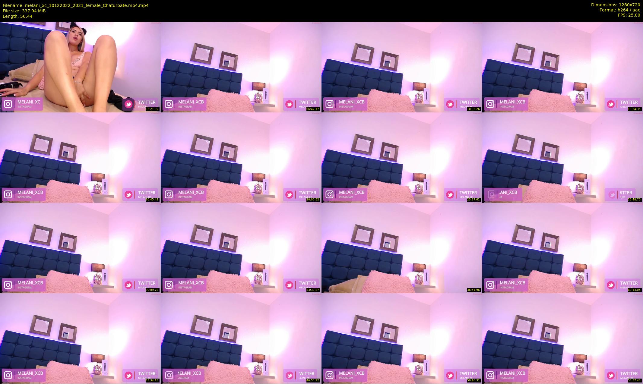 melani_xc — 57 minute Chaturbate female cam show recording, 720p, Dec 10, 2022