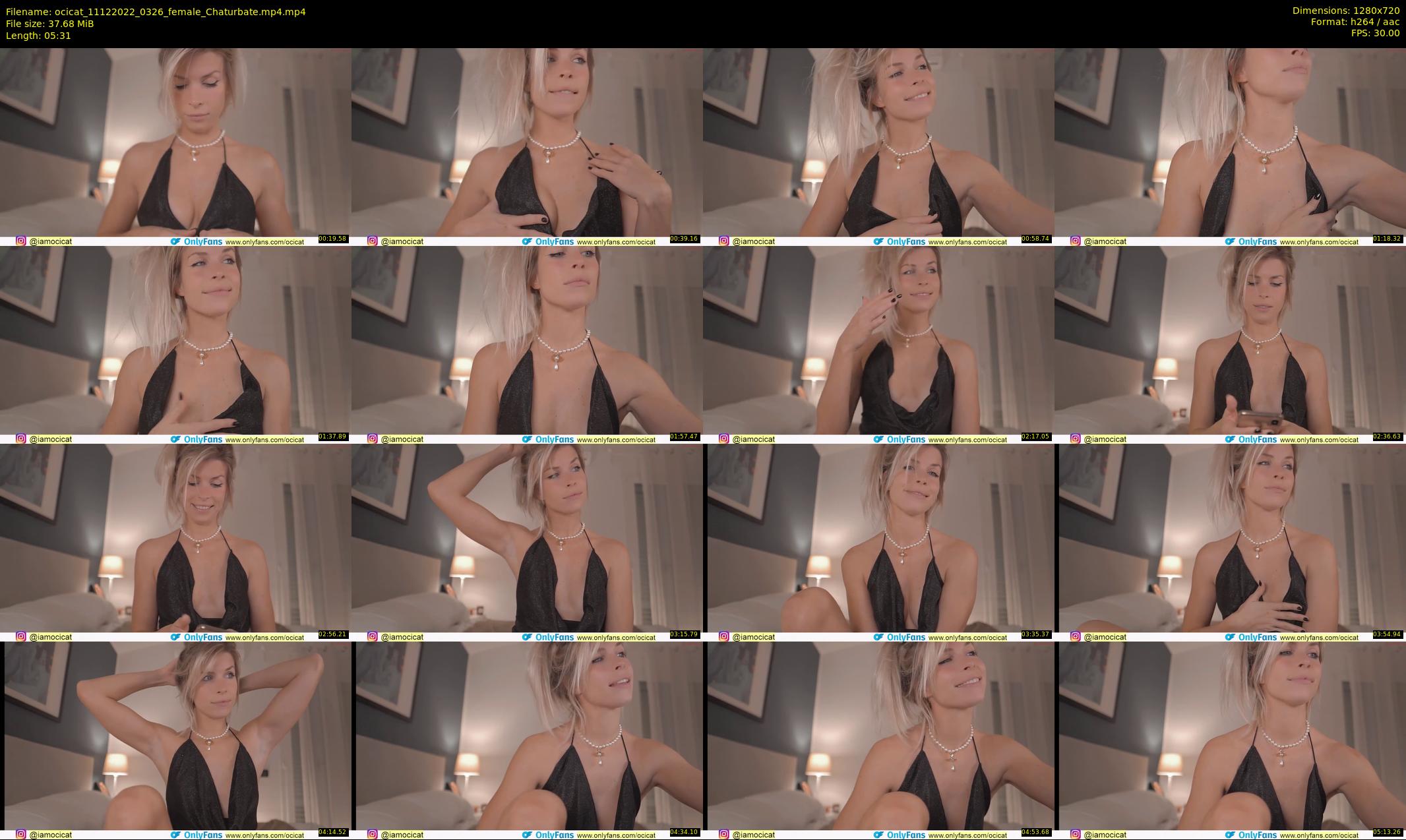 ocicat — 6 minute Chaturbate female cam show recording, 720p, Dec 11, 2022
