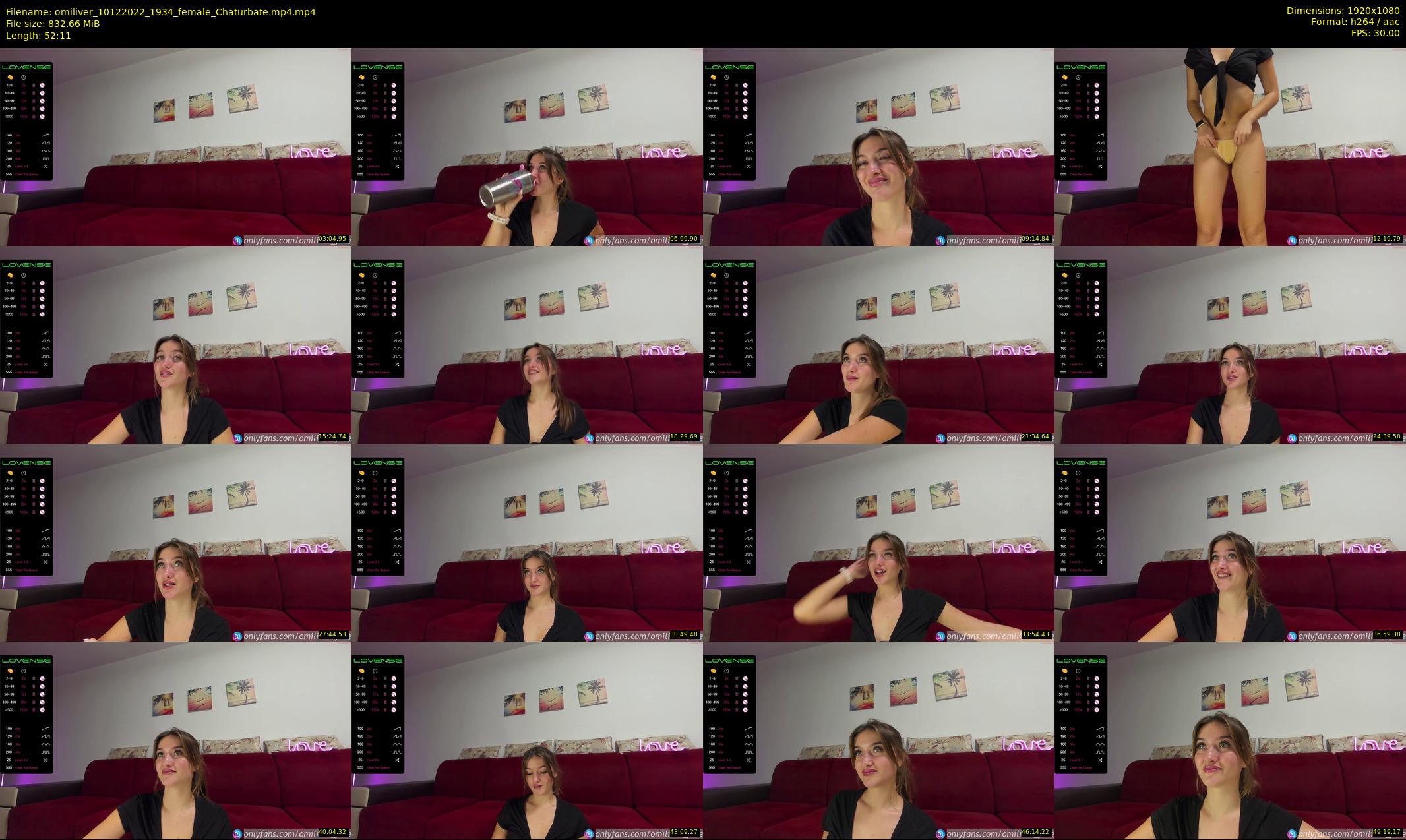 omiliver — 53 minute Chaturbate female cam show recording, 1080p, Dec 10, 2022