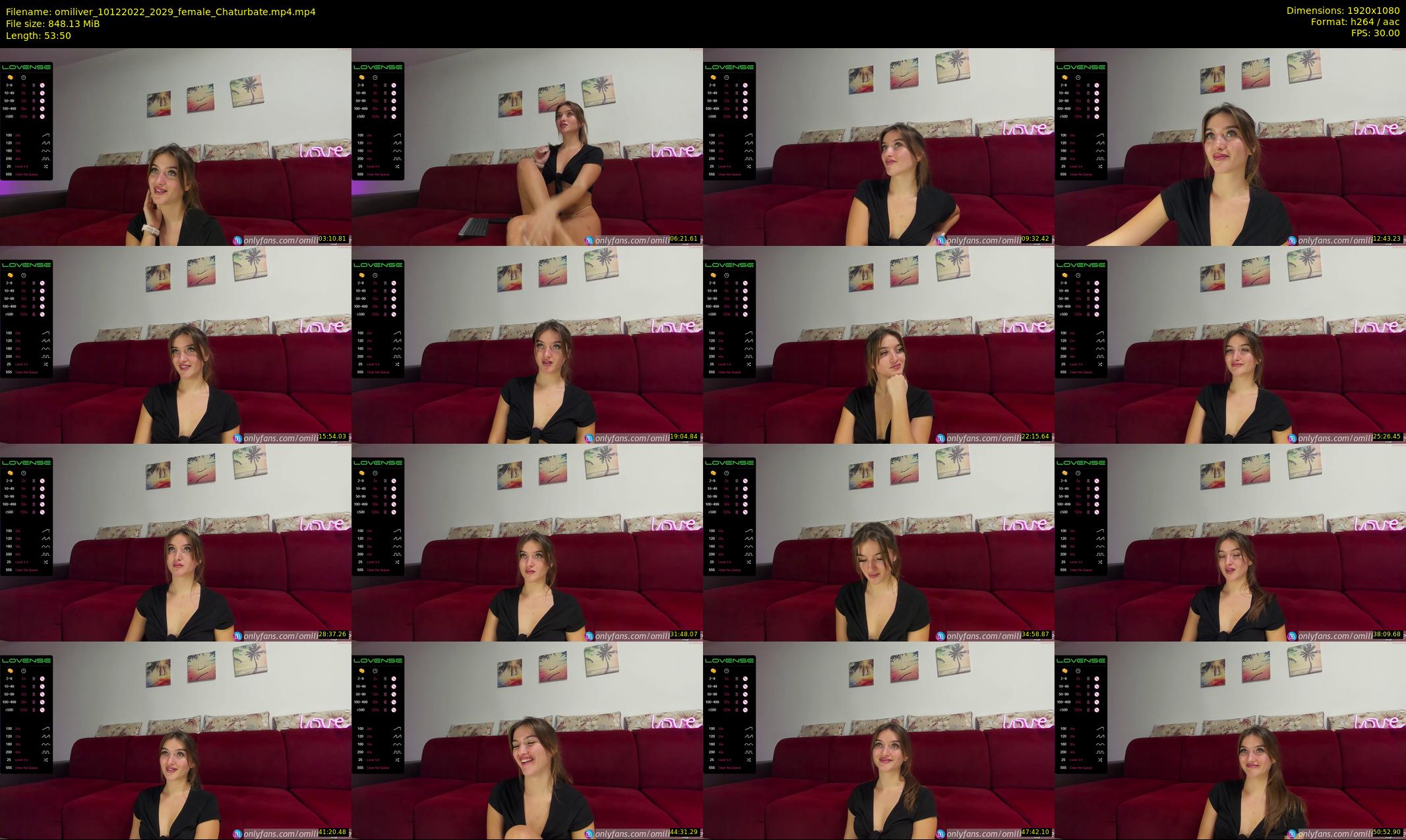 omiliver — 54 minute Chaturbate female cam show recording, 1080p, Dec 10, 2022