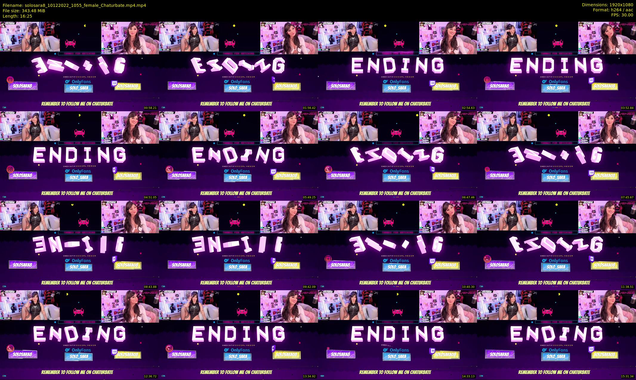 solosara8 — 17 minute Chaturbate female cam show recording, 1080p, Dec 10, 2022