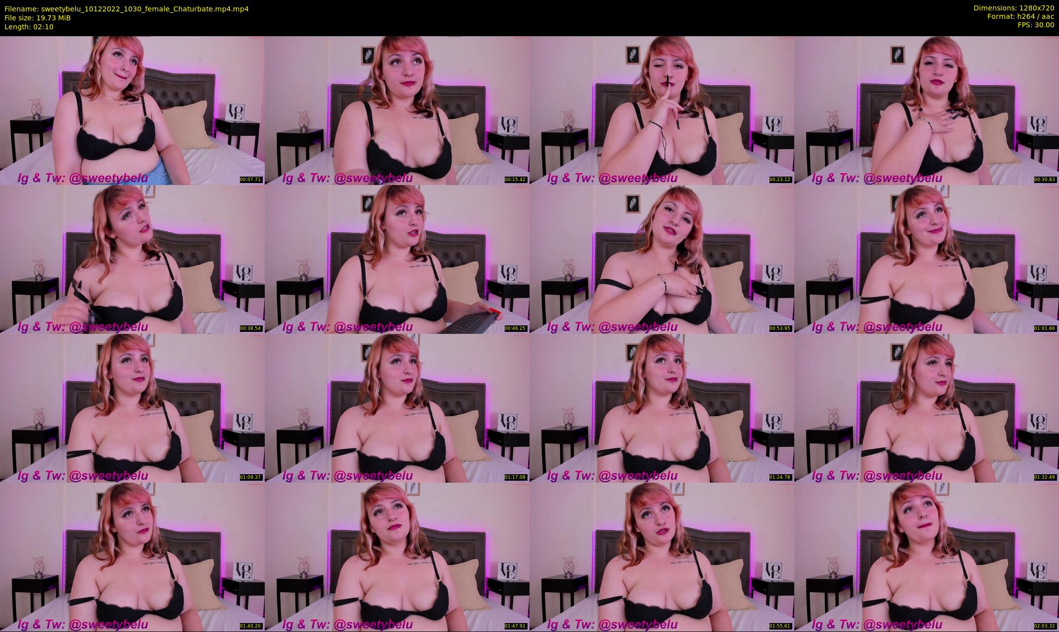 sweetybelu — 3 minute Chaturbate female cam show recording, 720p, Dec 10, 2022